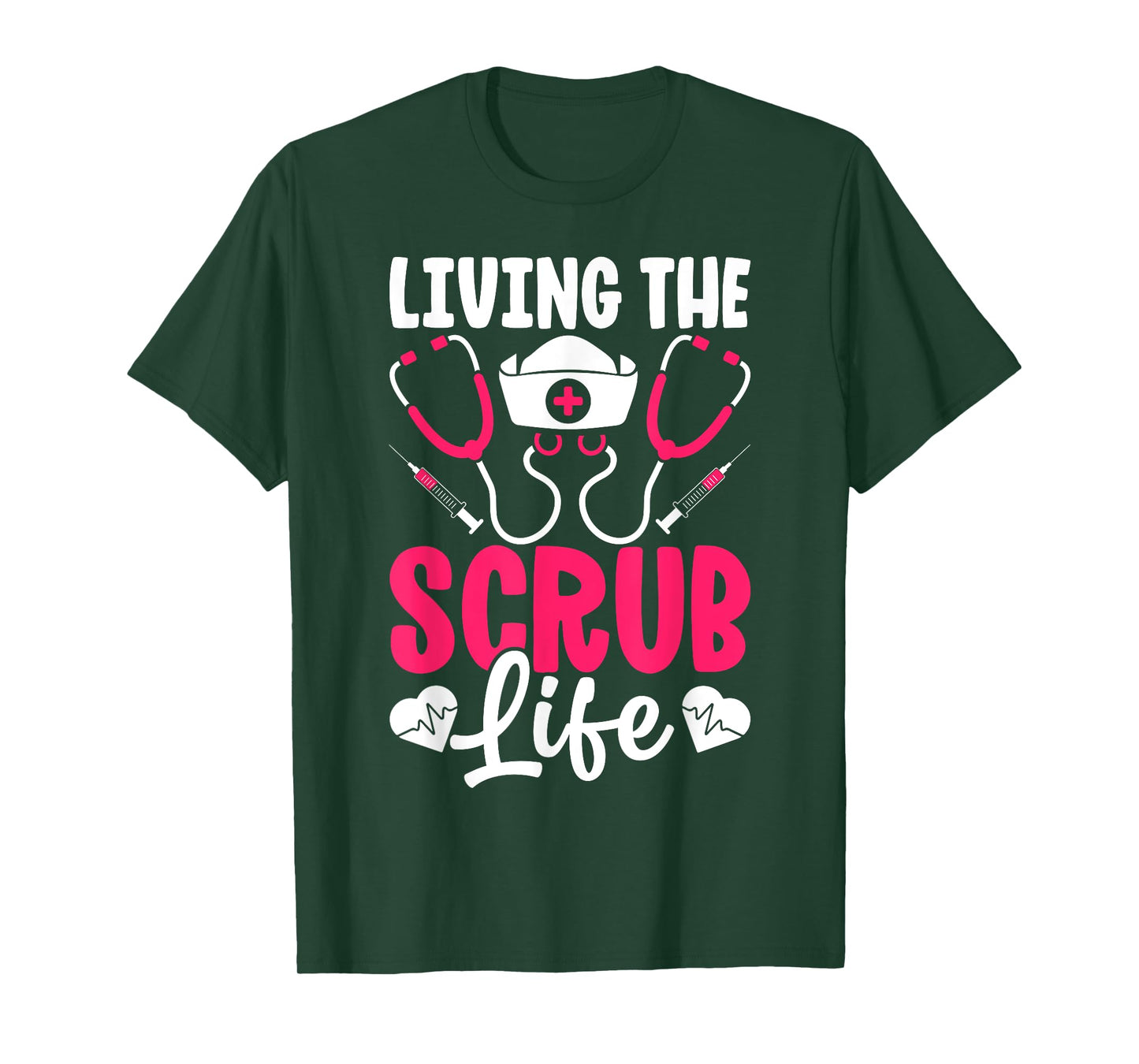 Funny Scrub Life Heart Healthcare Medical Nurse Women T-Shirt