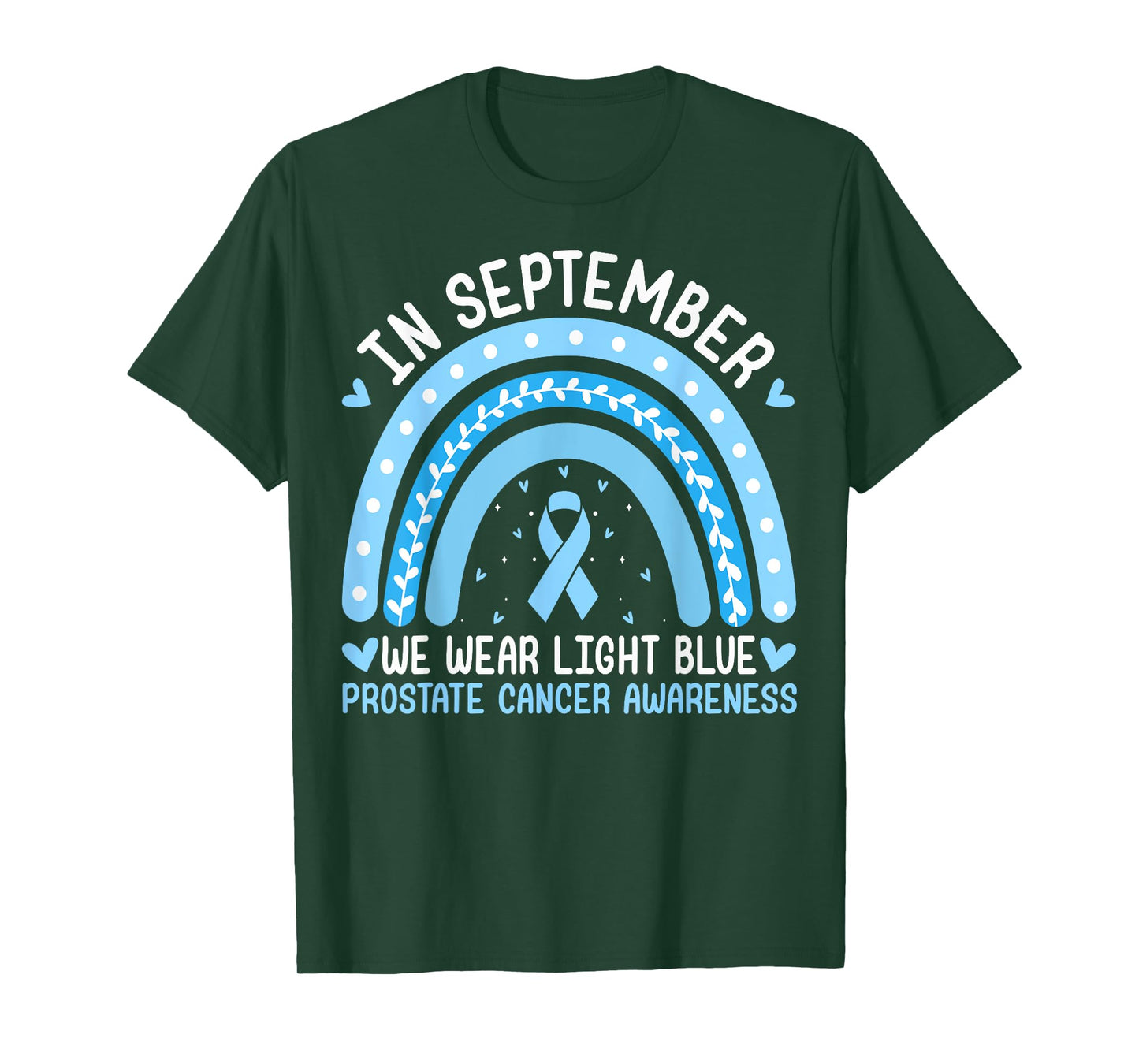 In September We Wear Light Blue Prostate Cancer Awareness T-Shirt