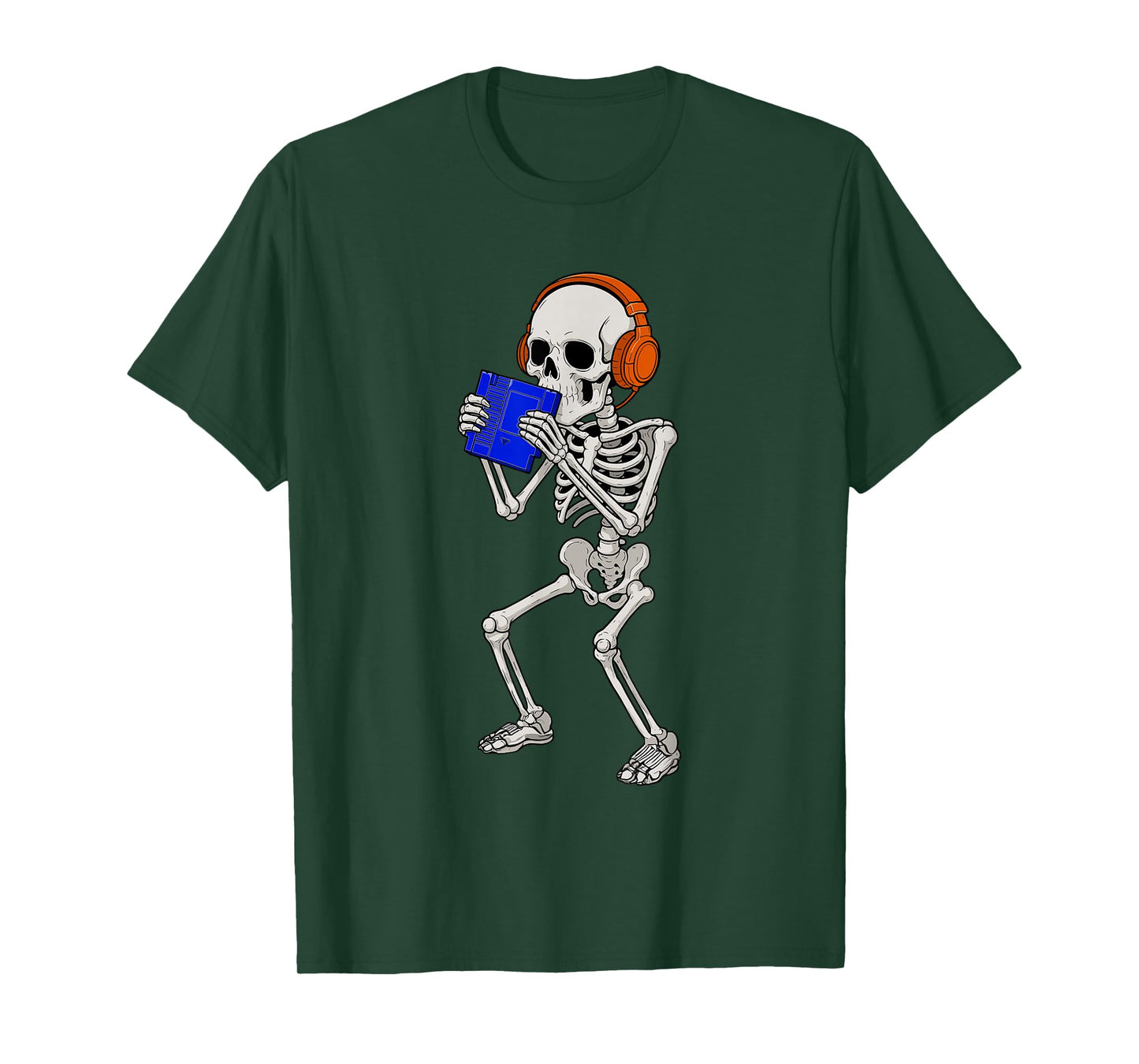 Halloween Skeleton Gamer Video Gaming Funny Skeleton Gaming T-Shirt