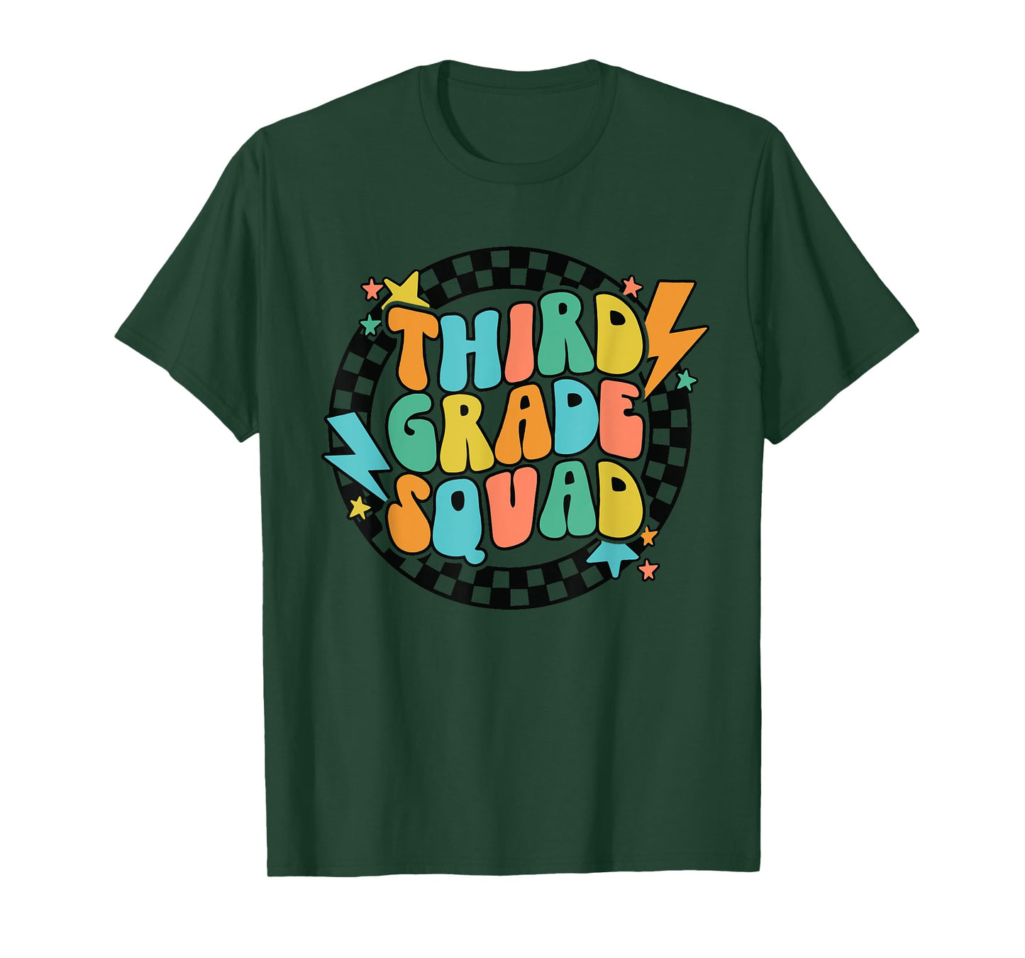 Back To School Groovy Teacher Third 3rd Grade Crew Squad T-Shirt for Men Women Girls Kids