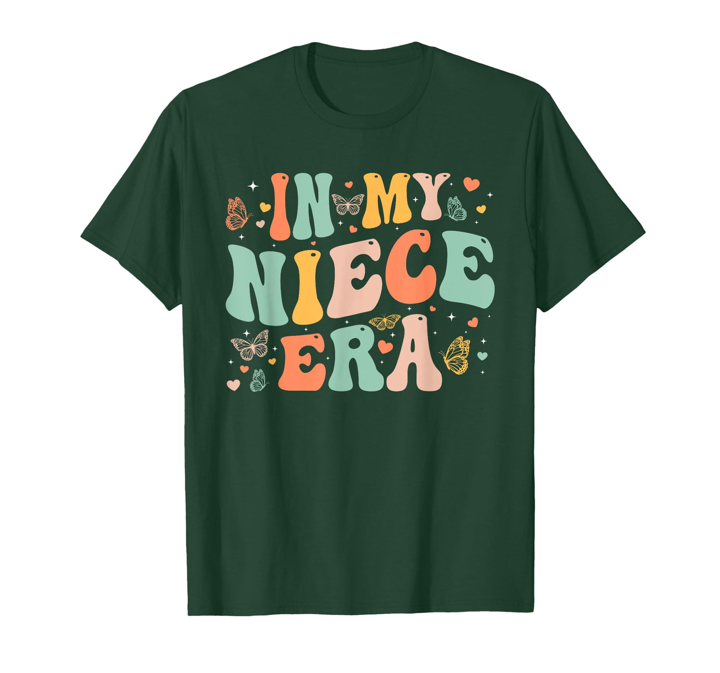 Retro Groovy In My Niece Era Mother's Day Kids Girls T-Shirt