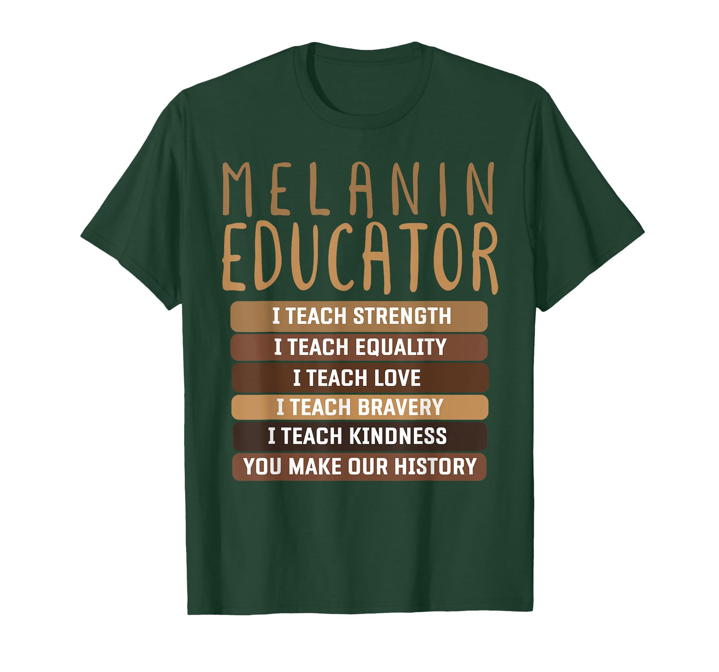 Dope Melanin Teacher Black Teachers Dope Black Educators BHM T-Shirt