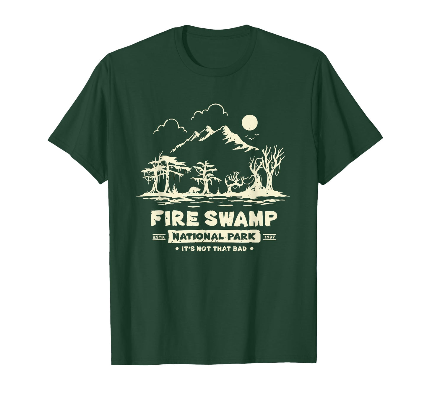 Vintage Fire Swamp National Park Camping Hiking Mountain T-Shirt