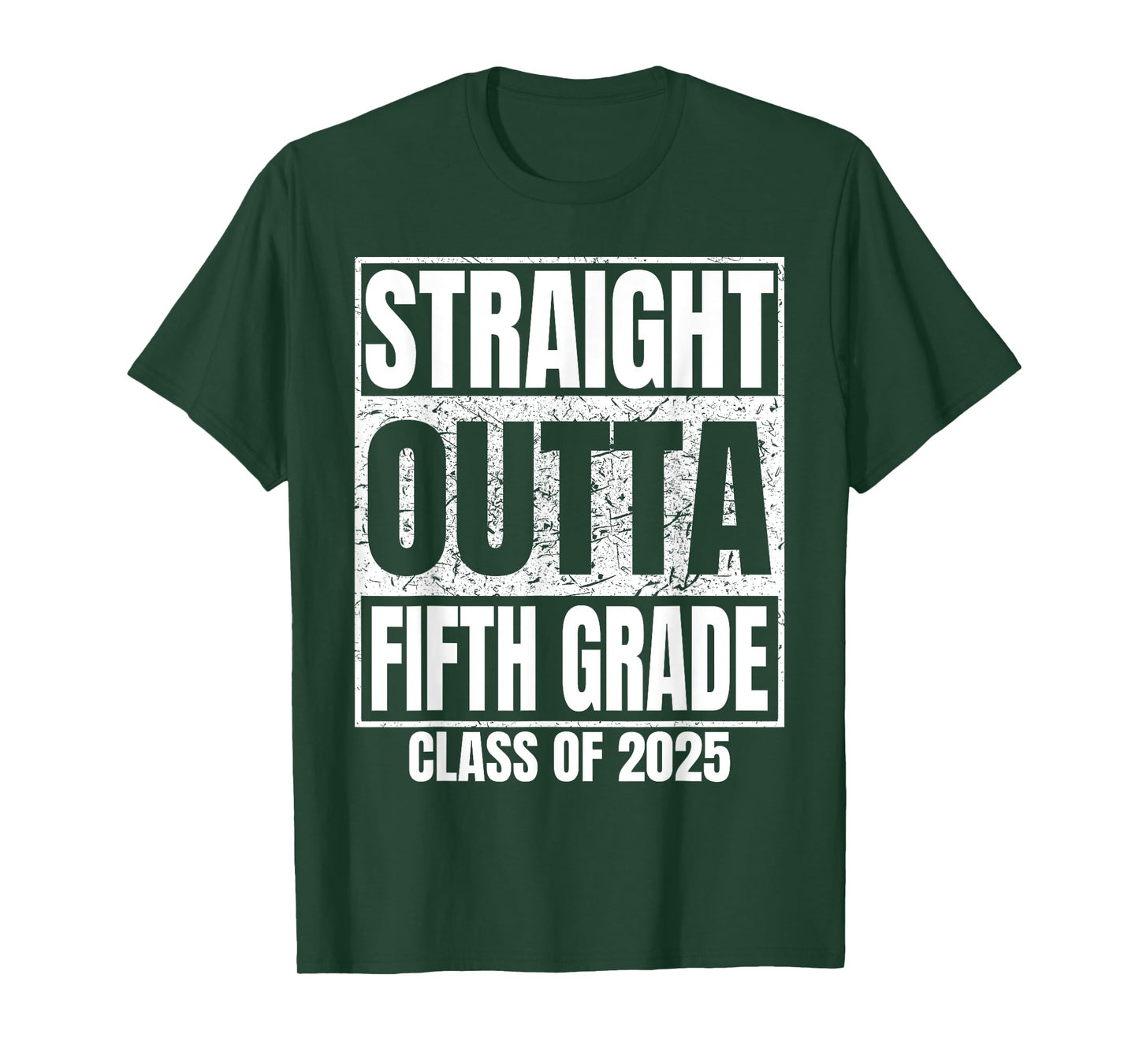 Straight Outta Fifth Grade Class 2025 Graduation 5th Grade T-Shirt