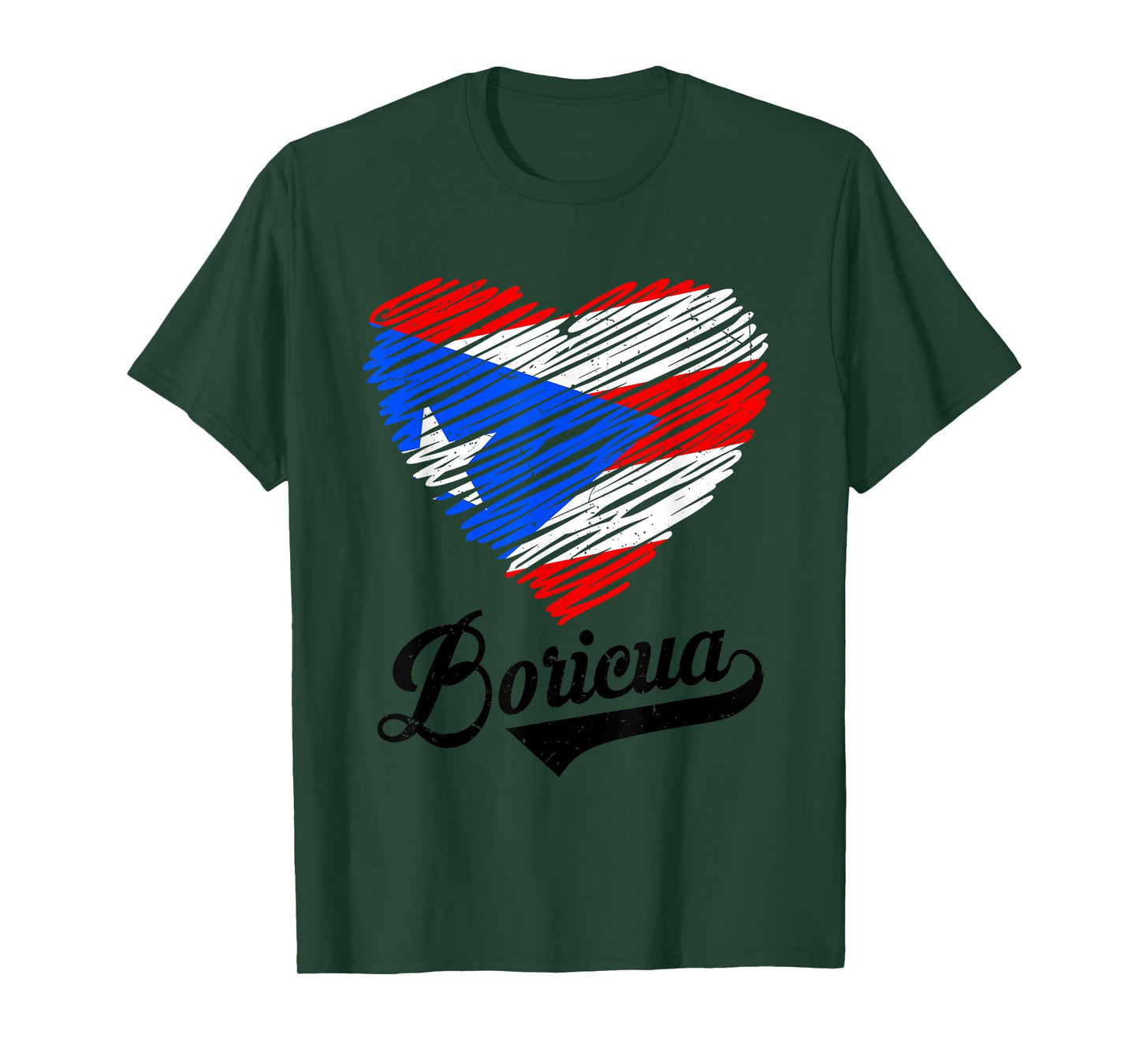 Puerto Rico Flag Heart Boricua Women Rican Hispanic Heritage T-Shirt