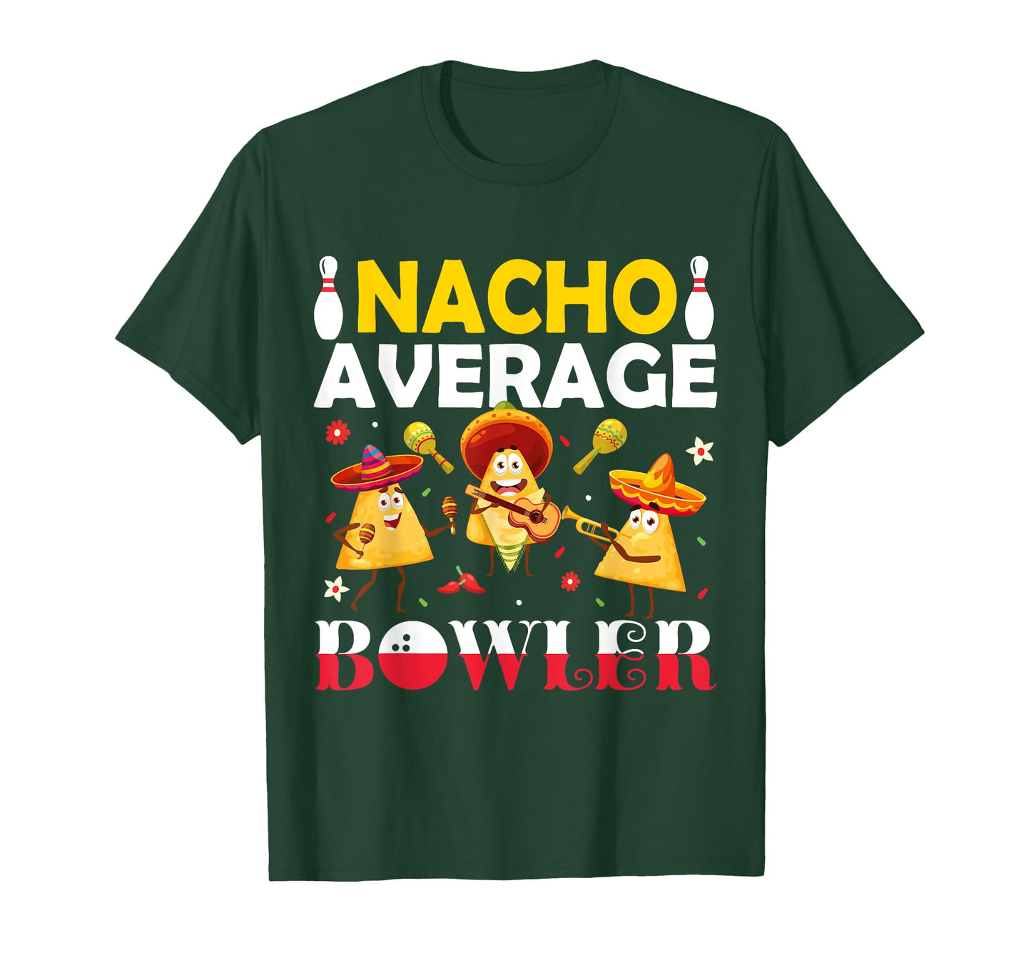 Nacho Average Bowler Mexican Fiesta Cinco de Mayo Moustache T-Shirt