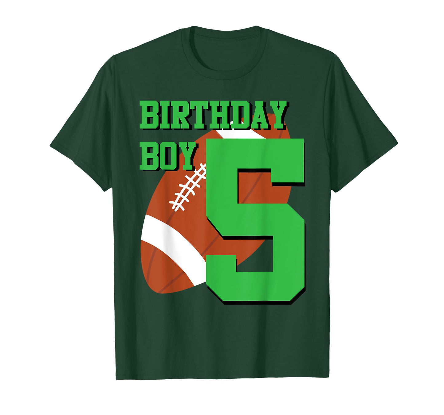 5th Birthday Football Boy | 5 year old Field Players T-Shirt