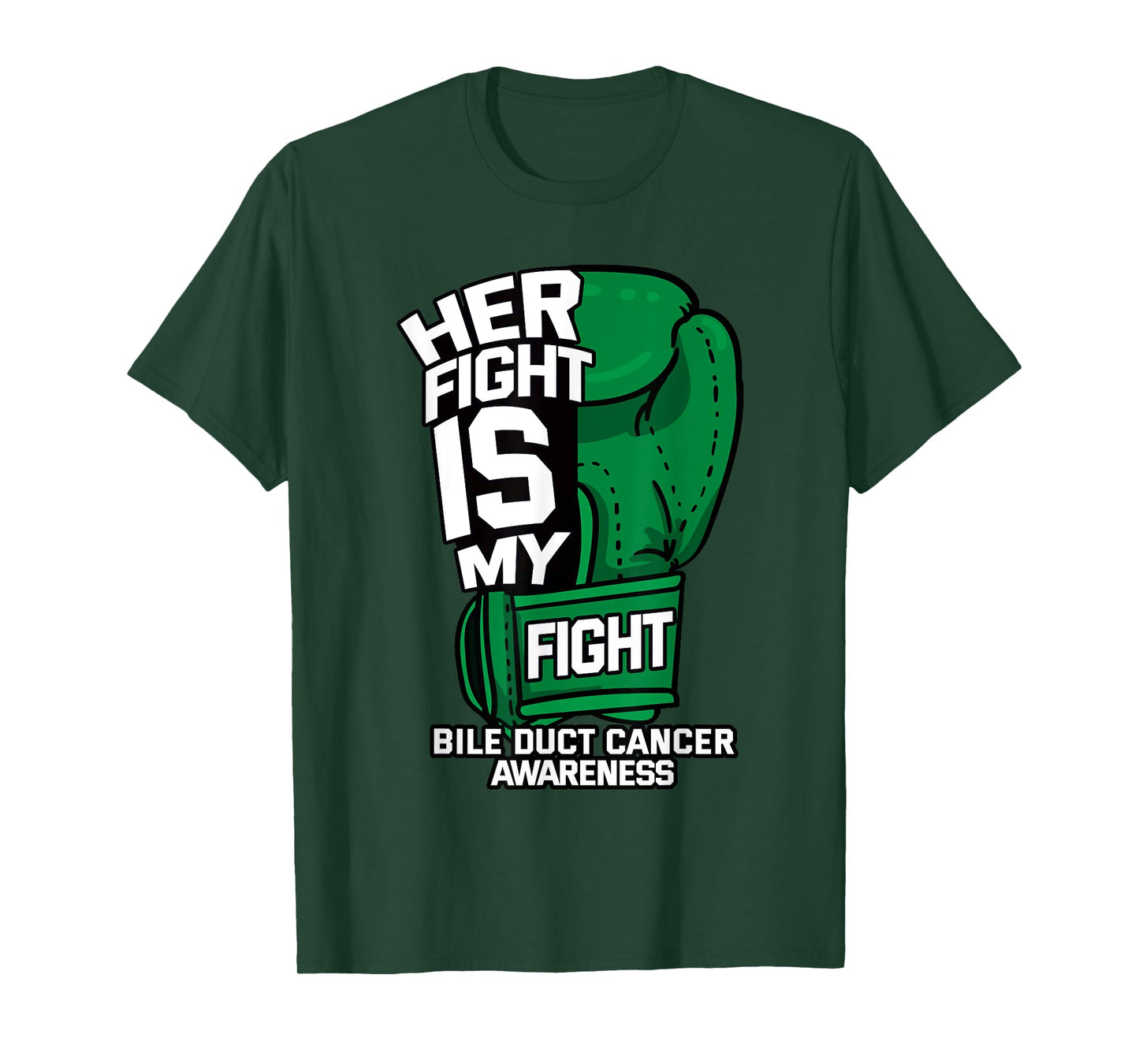 Her Fight Is My Fight Bile Duct Cancer Awareness Gift T-Shirt