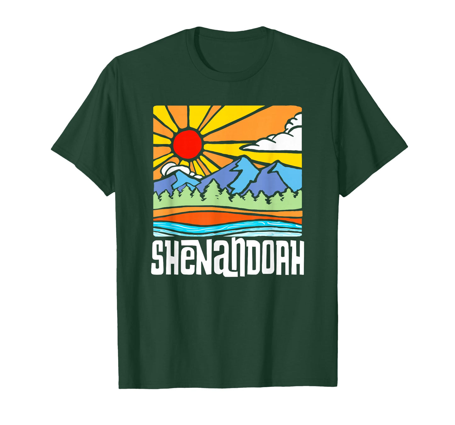 Shenandoah National Park Artistic Nature & Mountains Vintage T-Shirt