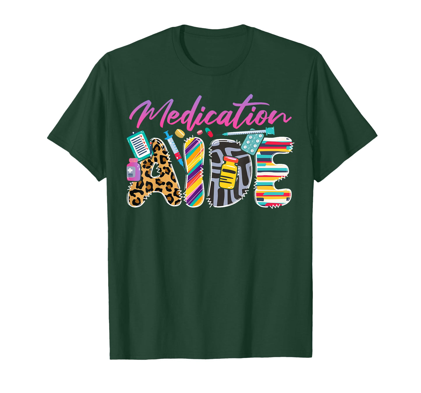 Medication Aide Appreciation Job T-Shirt, Small, Black