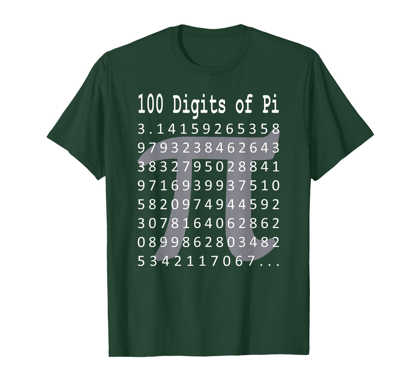 Pi Shirt, 100 Digits of Pi, 100 Digits of Pi Symbol Math T-Shirt