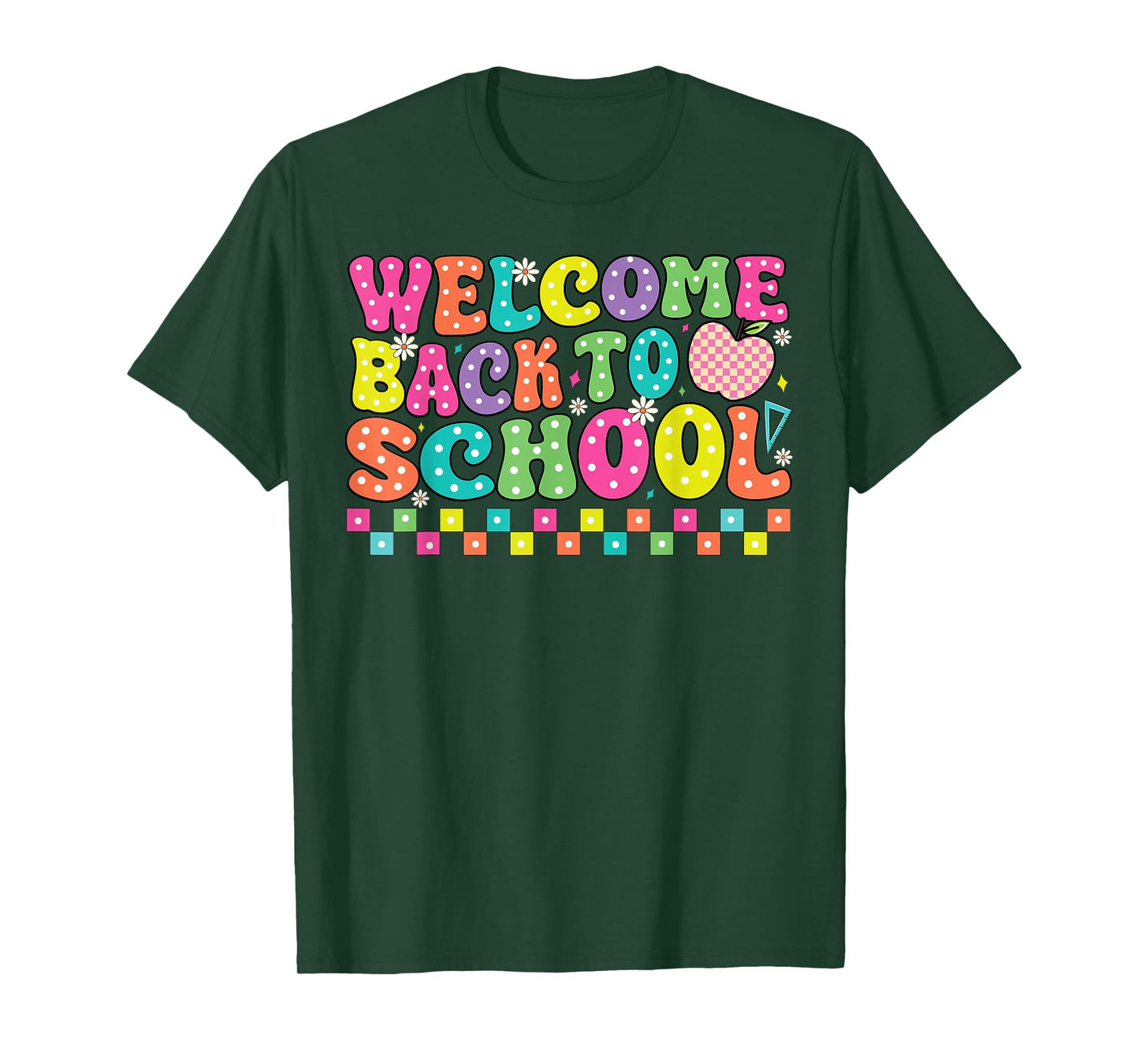 Welcome Back To School First Day of School Teachers Groovy T-Shirt