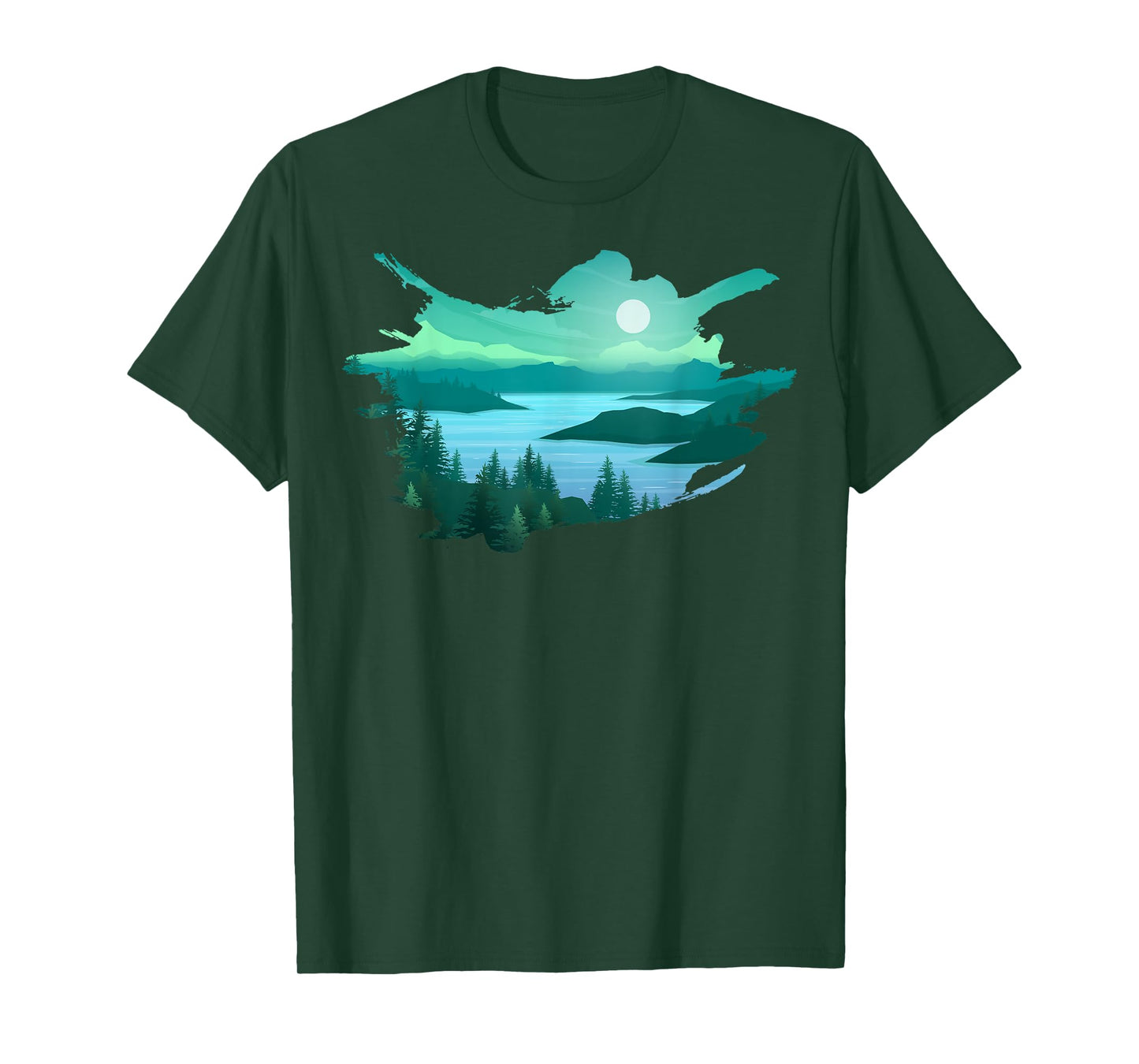 Timeless Mountain, Nature Trees, River and Forest T-Shirt