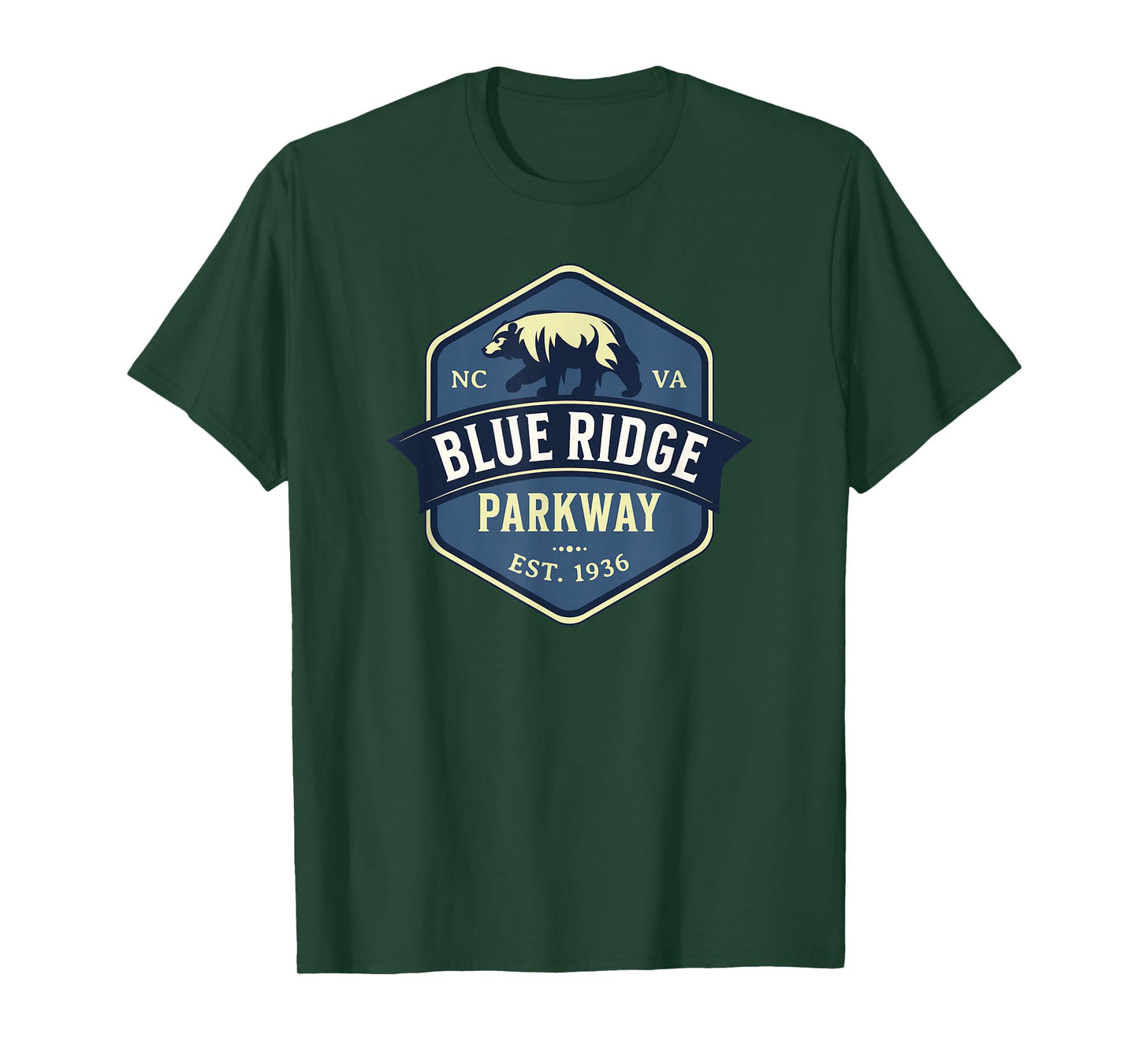 Blue Ridge Parkway Est 1936 Bear Design T-Shirt