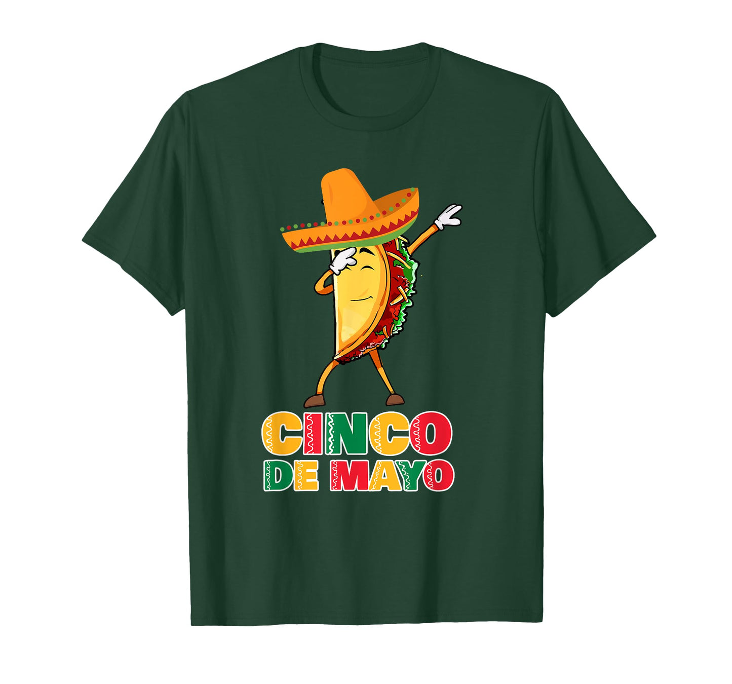 Funny Dabbing Taco Sombrero Kids Party Fiesta Cinco de Mayo T-Shirt