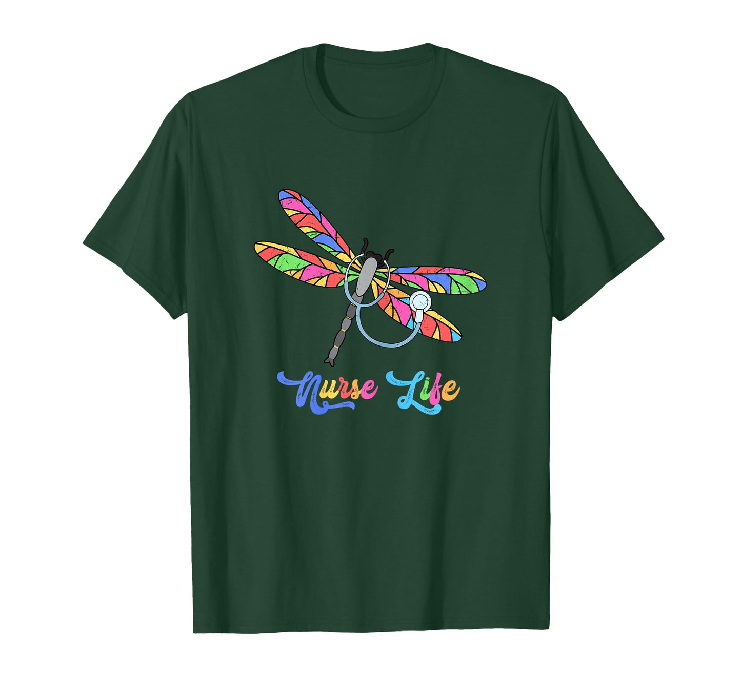 Colorful dragonfly Nurse life T-Shirt