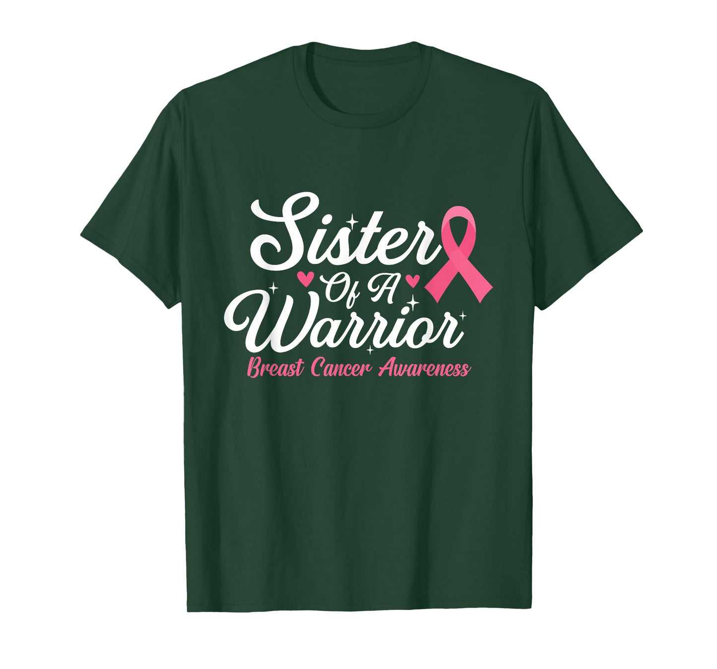 Sister of A Warrior - Breast Cancer Awareness Pink Ribbon T-Shirt