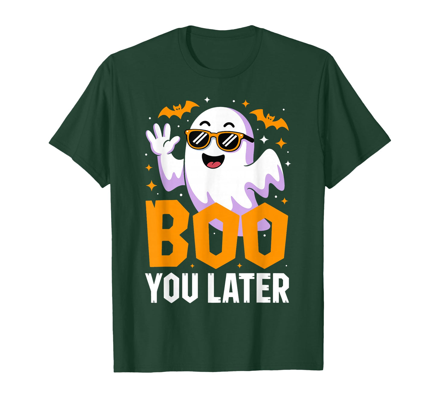 Boo You Later Cartoon Humor Costume Funny Halloween Ghost T-Shirt