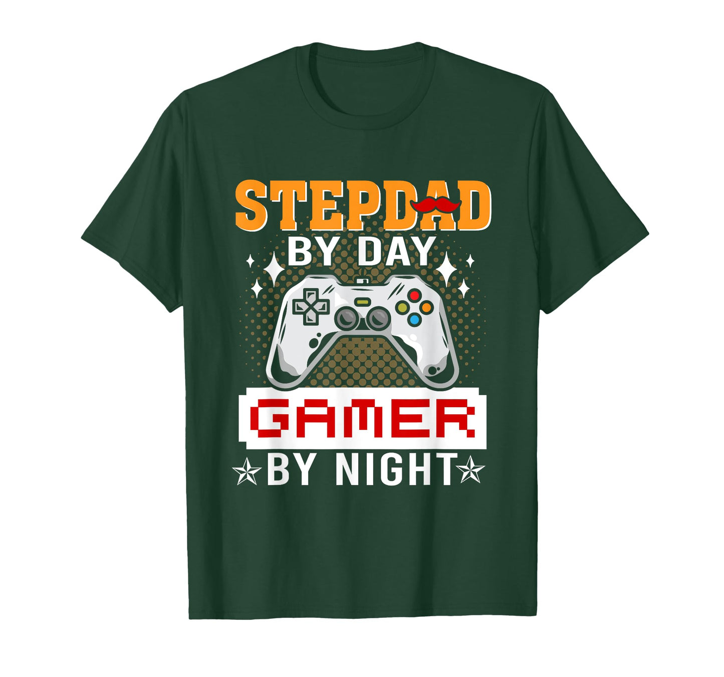 Funny Video Game Step-Dad By Day Gamer By Night T-Shirt