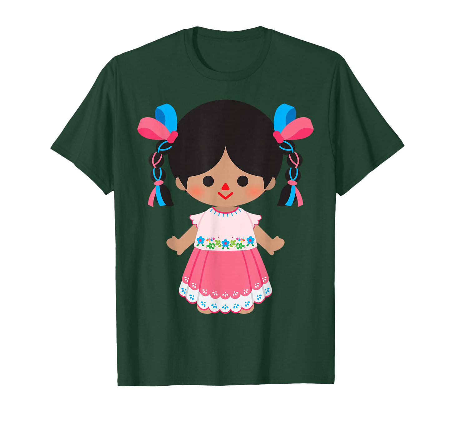 Mexican Doll Maria Mazahua Otomi Lele Traditional Handmade T-Shirt