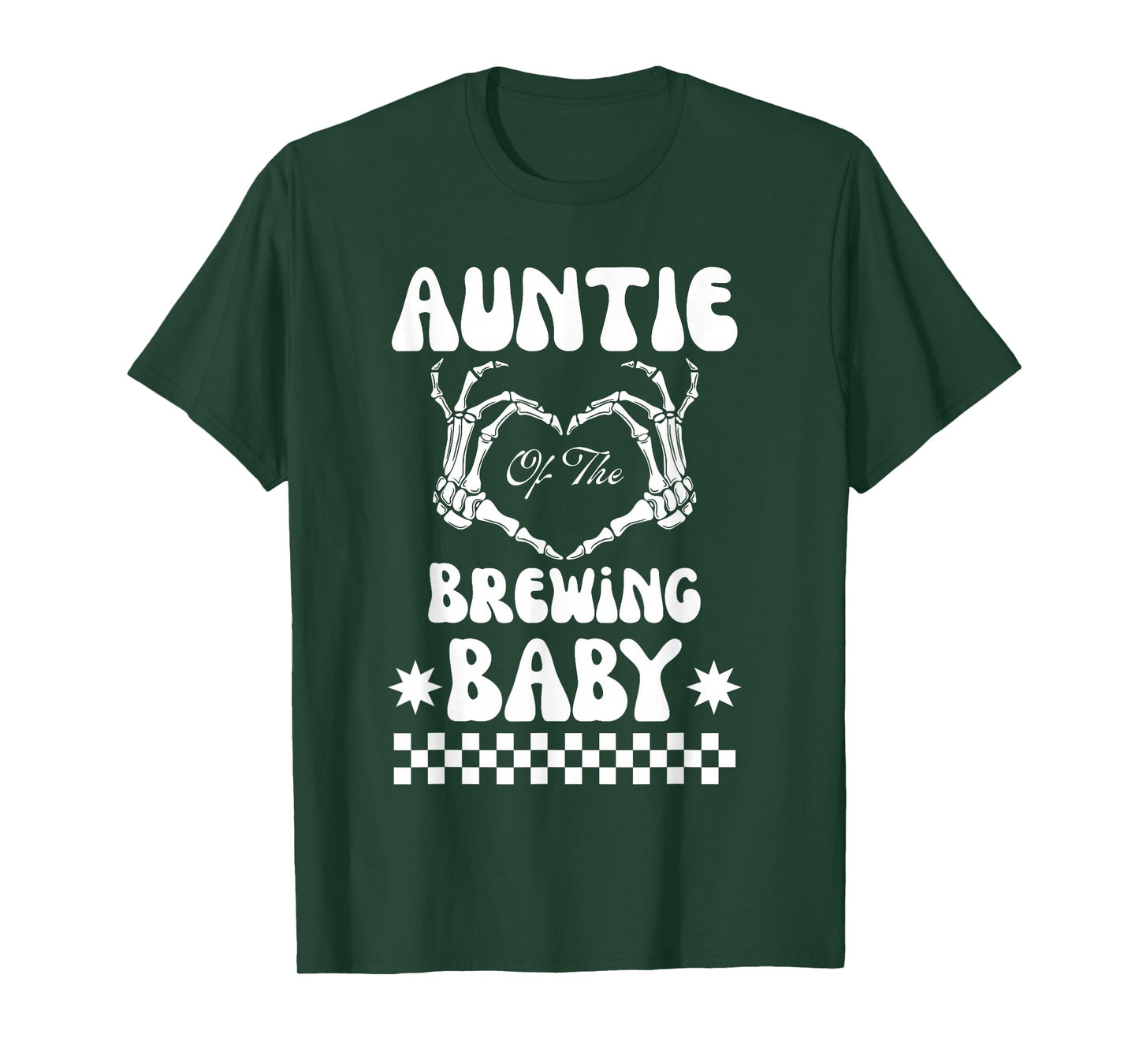 Auntie of Brewing Baby Halloween T-Shirt Baby Shower Spooky T-Shirt