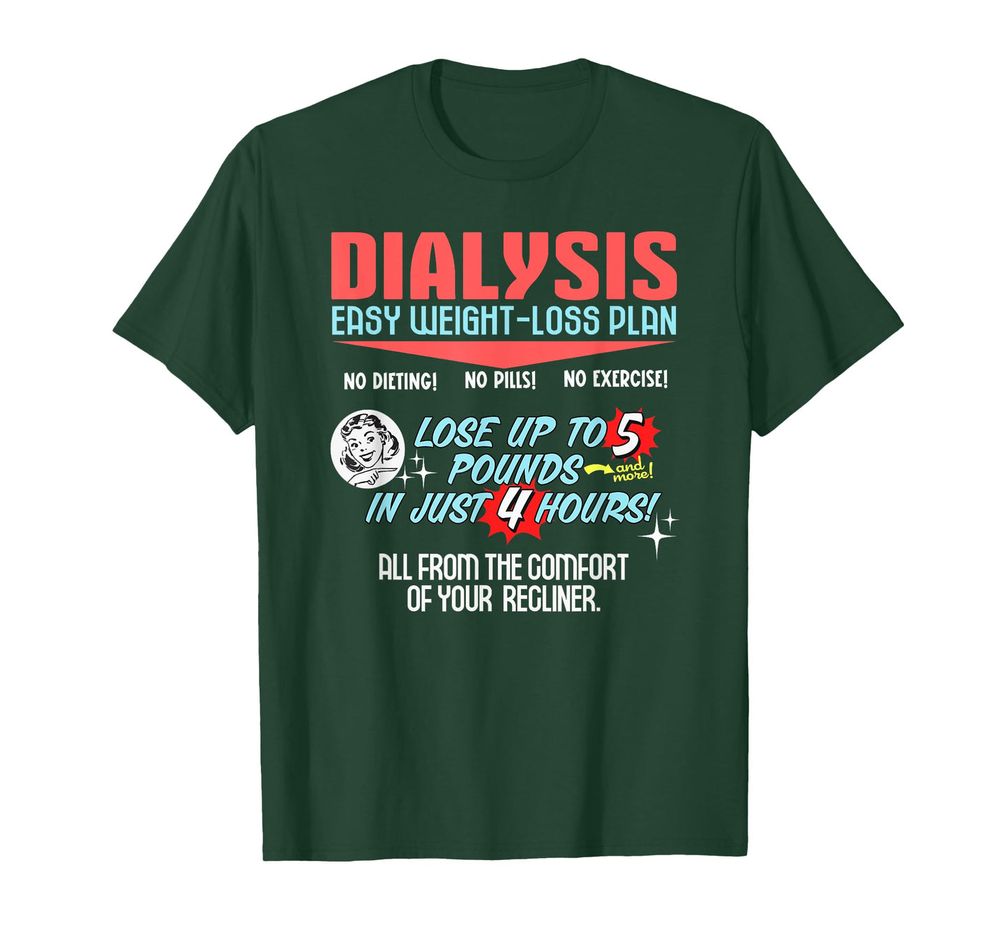 Dialysis Easy Weight Loss Plan Shirt a Funny Dialysis T-Shirt
