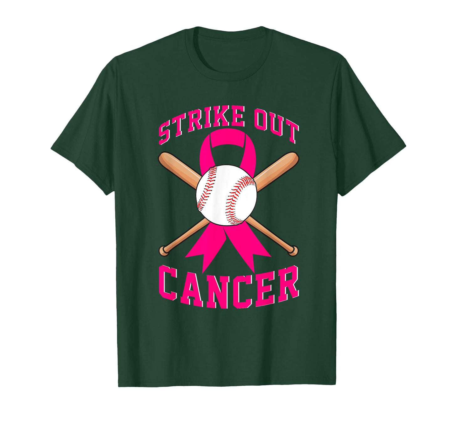 Strike Out Breast Cancer Baseball Fight Awareness T-Shirt