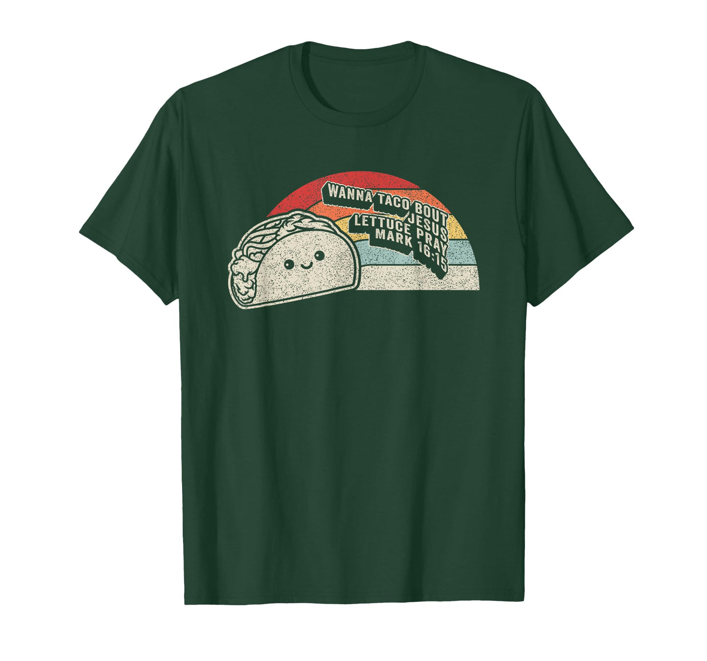 Christian Taco Retro Wanna Taco Bout Jesus Cinco de Mayo T-Shirt
