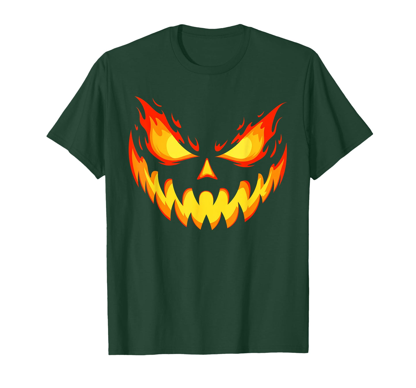 Jack O Lantern Pumpkin Face Halloween Costume Men Boys Kids T-Shirt