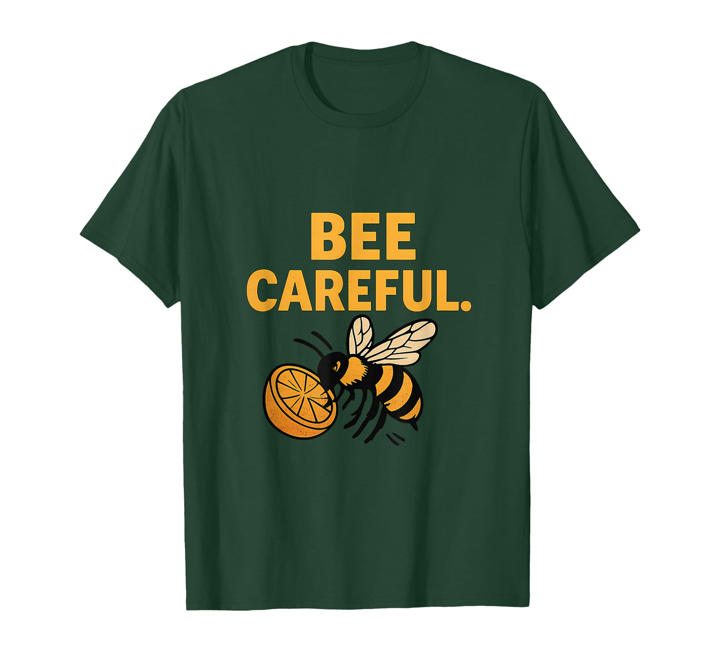 Bee Careful Pinching Fruit Wildlife Humor Graphic Design T-Shirt