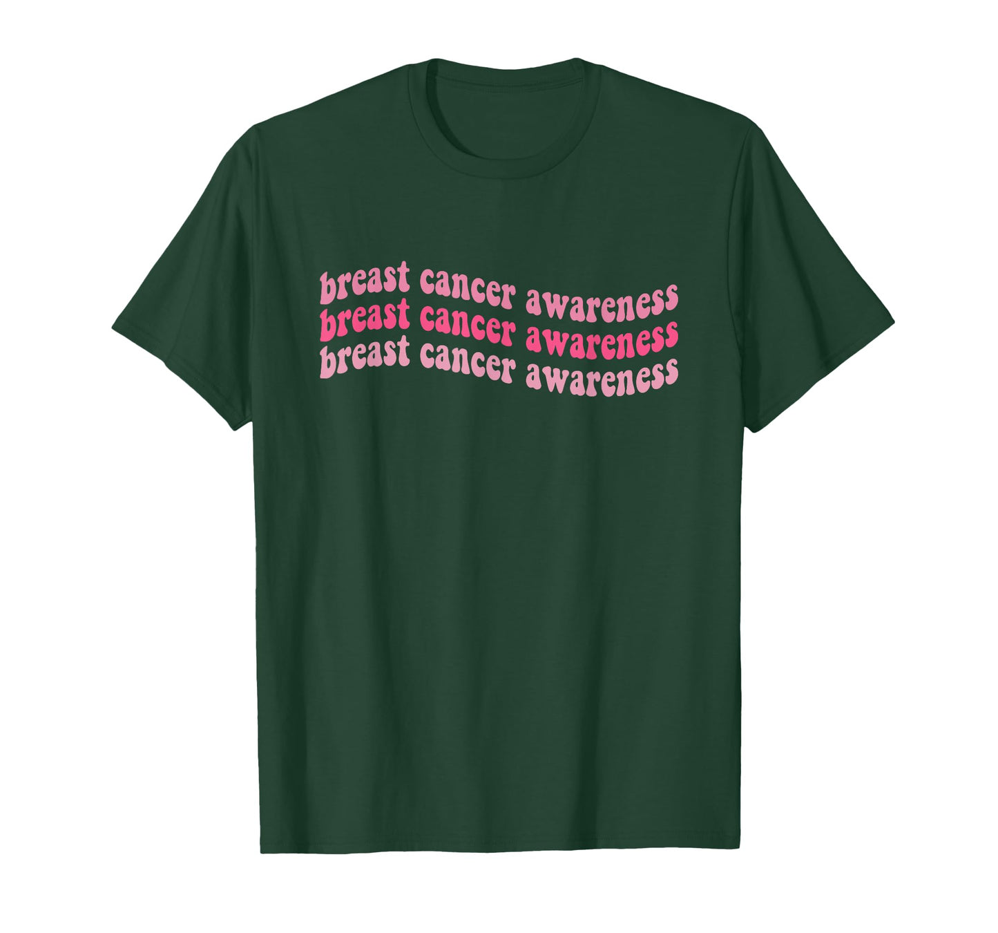 Pink Retro Groovy Breast Cancer Awareness Month Women Men T-Shirt