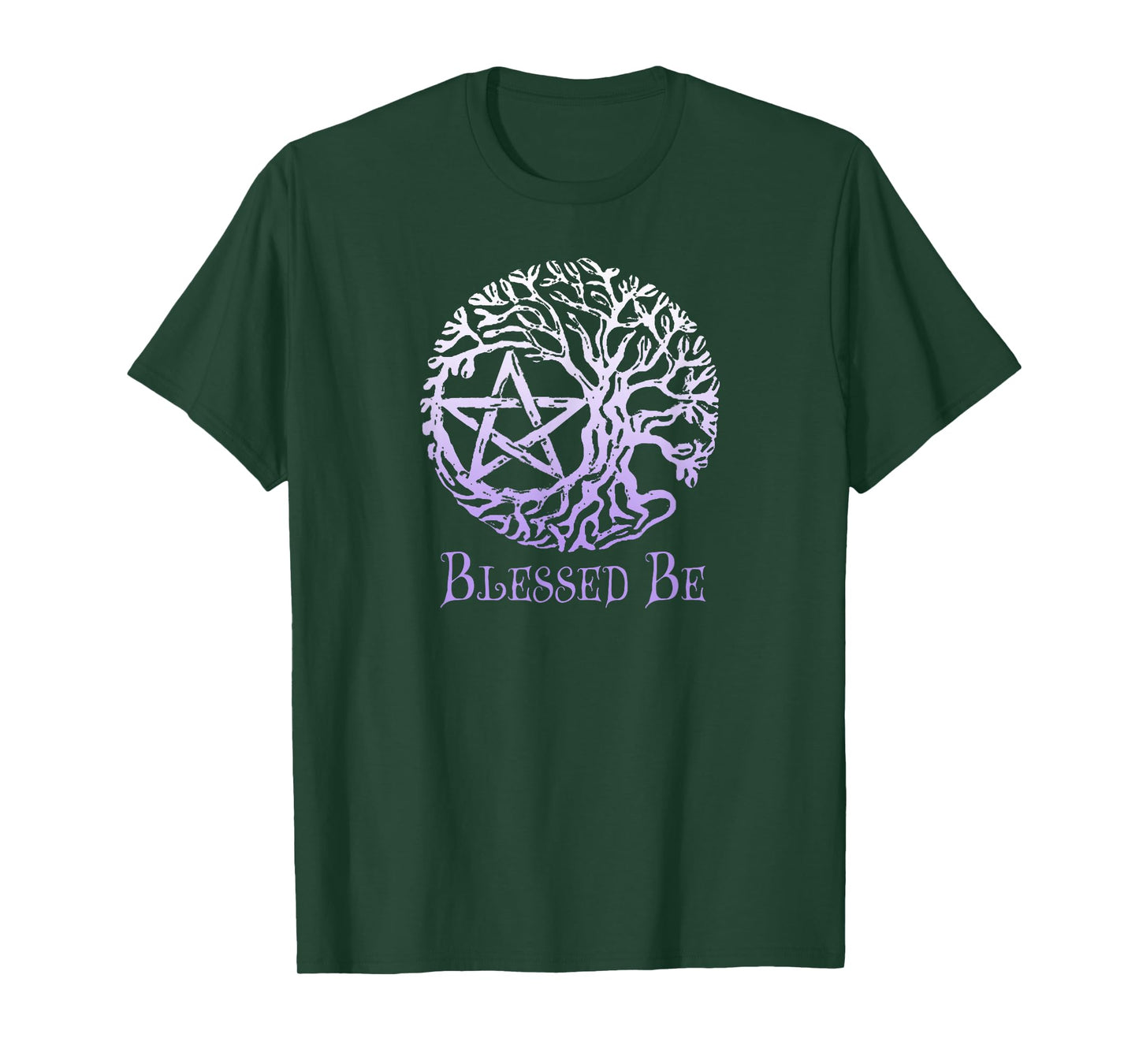 Wiccan and Pagan T-Shirts, Tree of Life Pentacle, Blessed Be T-Shirt