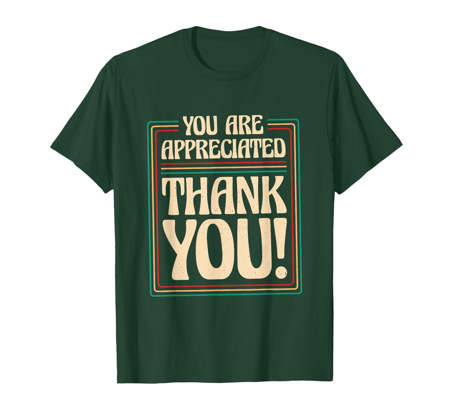 Employers & Work Employee Recognition Designs You Are Appreciated Thank You, Unisex-Adults T-Shirt, Black, Small, Short Sleeve