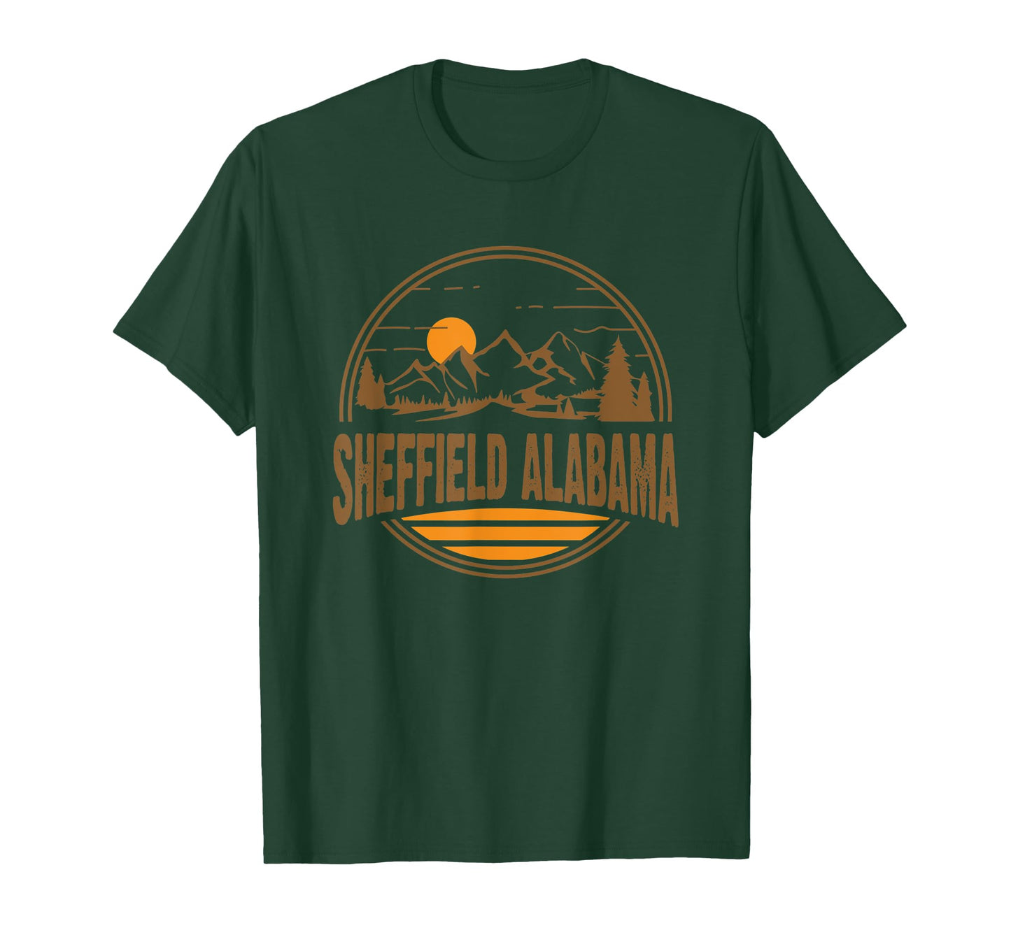 Vintage Sheffield, Alabama Mountain Hiking Souvenir Print T-Shirt