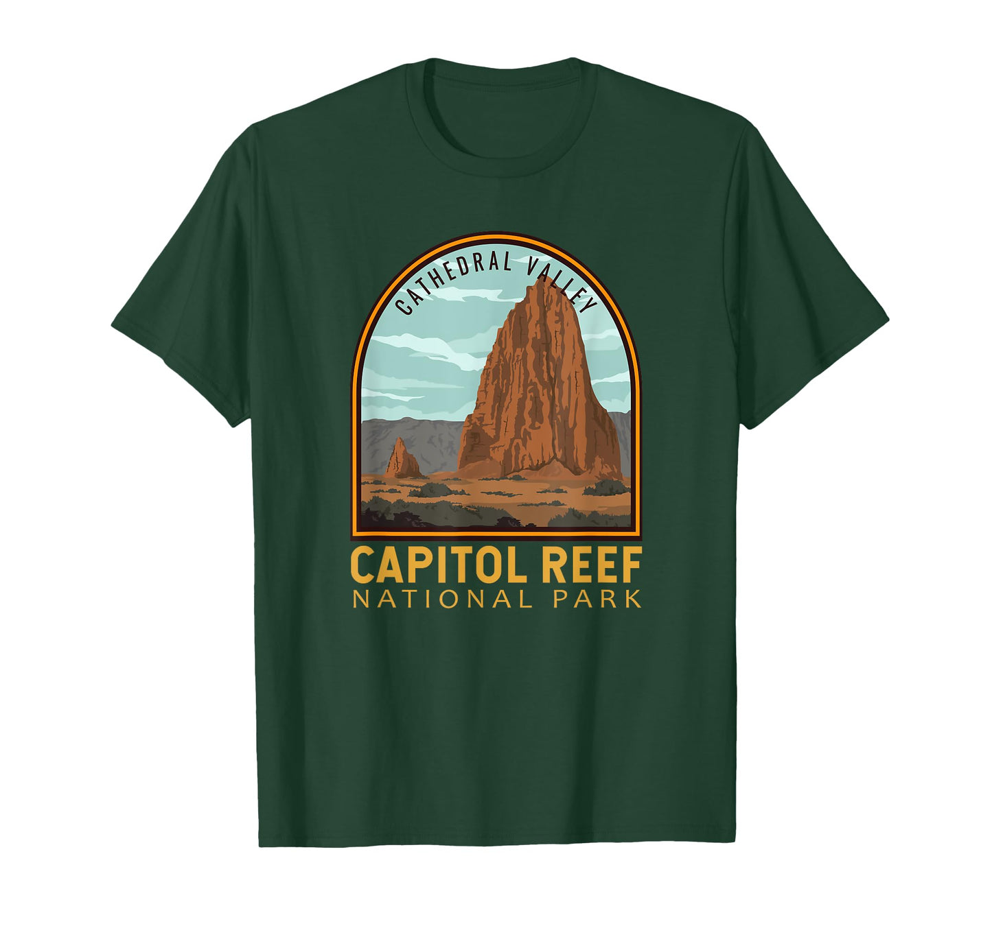 Capitol Reef National Park Cathedral Valley Vintage Emblem T-Shirt