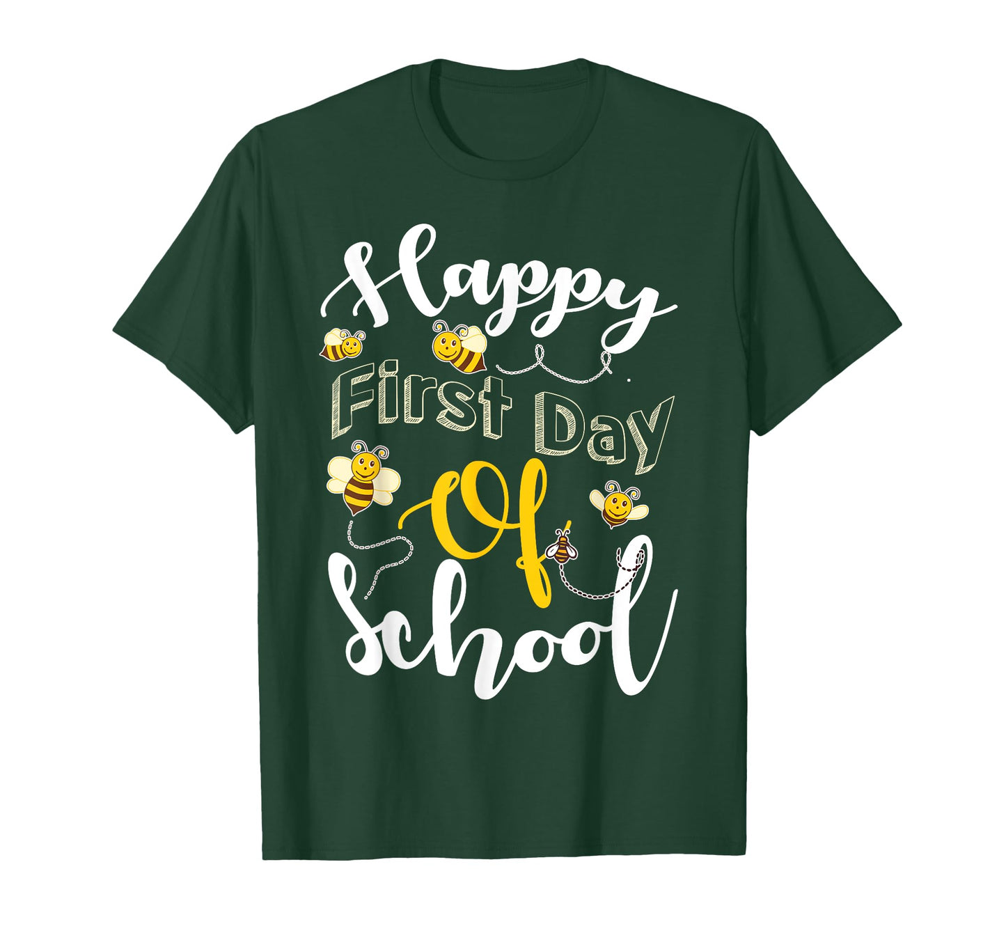 Happy First Day of School Bees Teacher & Kids Back to School T-Shirt