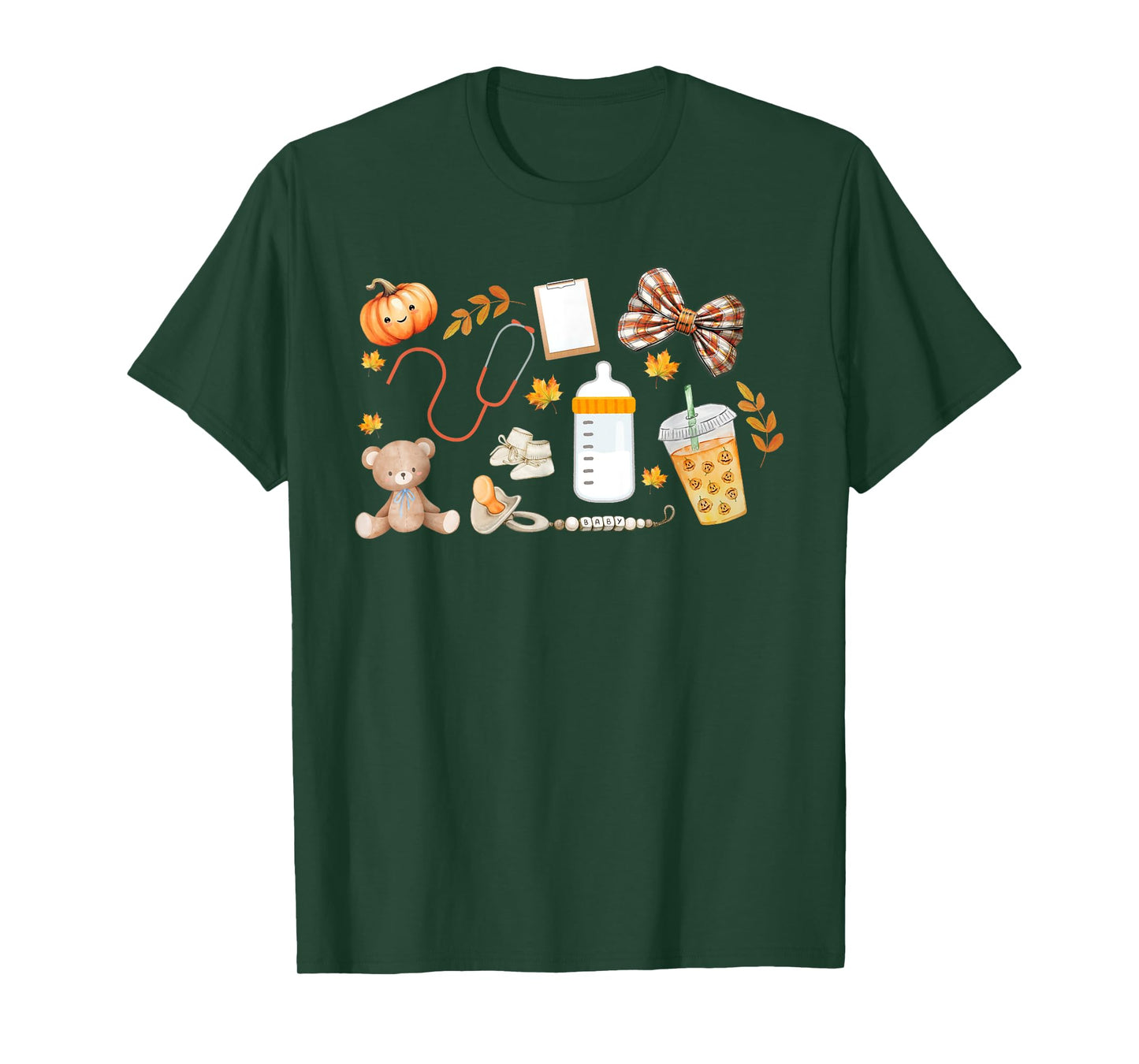 Mother Baby Nurse Fall MBU Thanksgiving Team Nursery Nurse T-Shirt