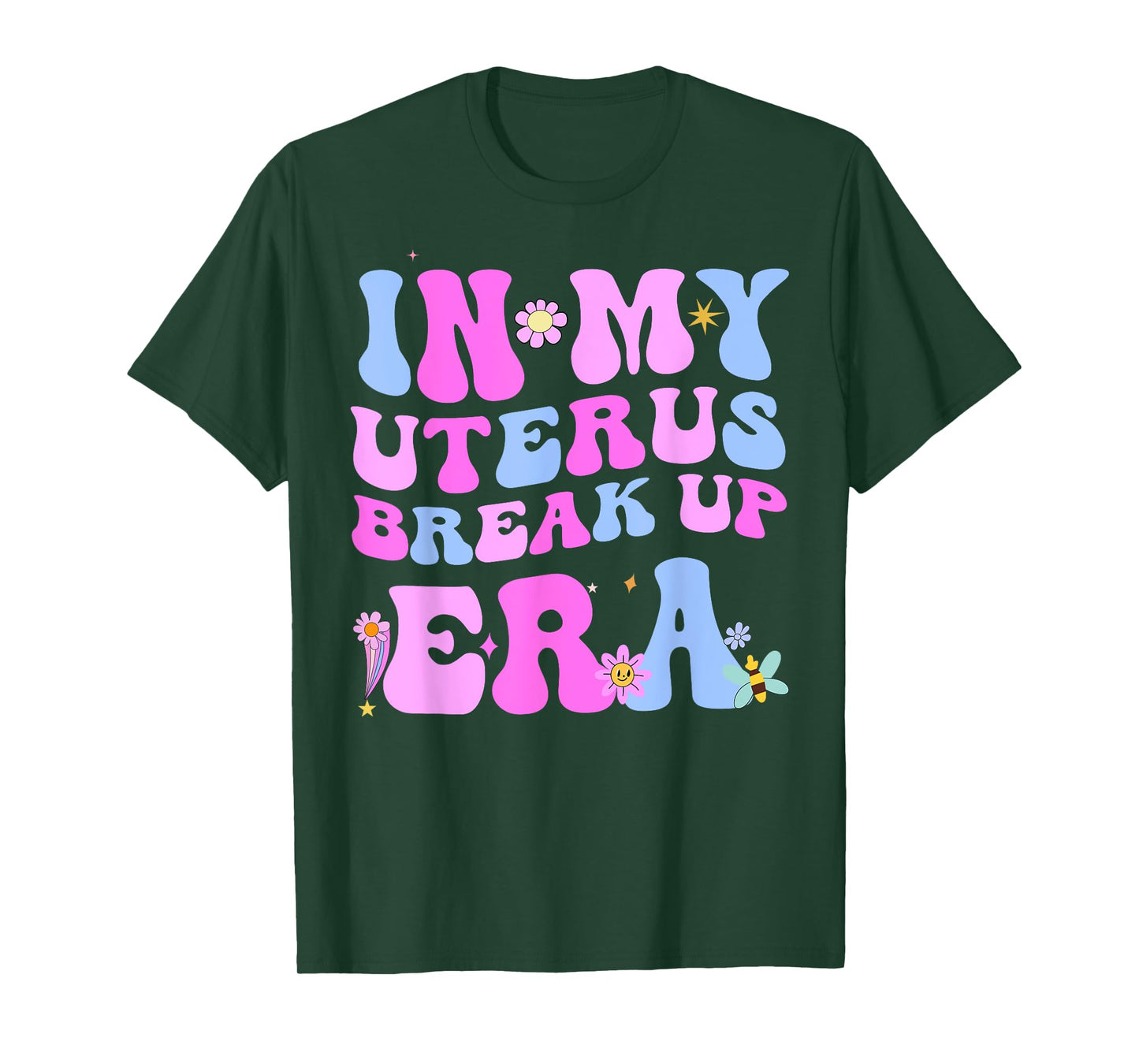 In My Uterus Break Up Era Groovy Hysterectomy Recovery T-Shirt