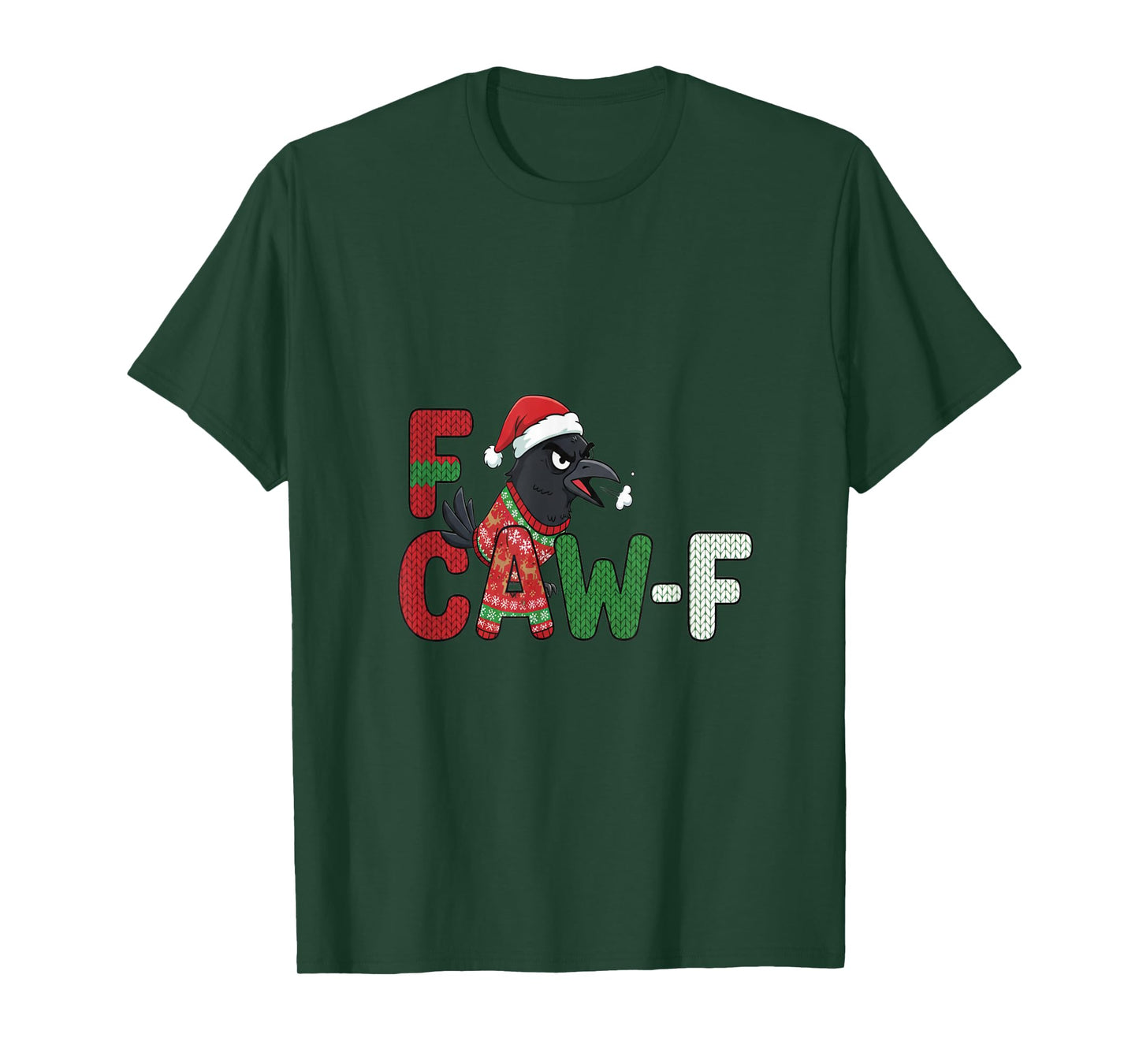 Funny F-CAW-F Crow Meme Parody for Women and Men Christmas T-Shirt