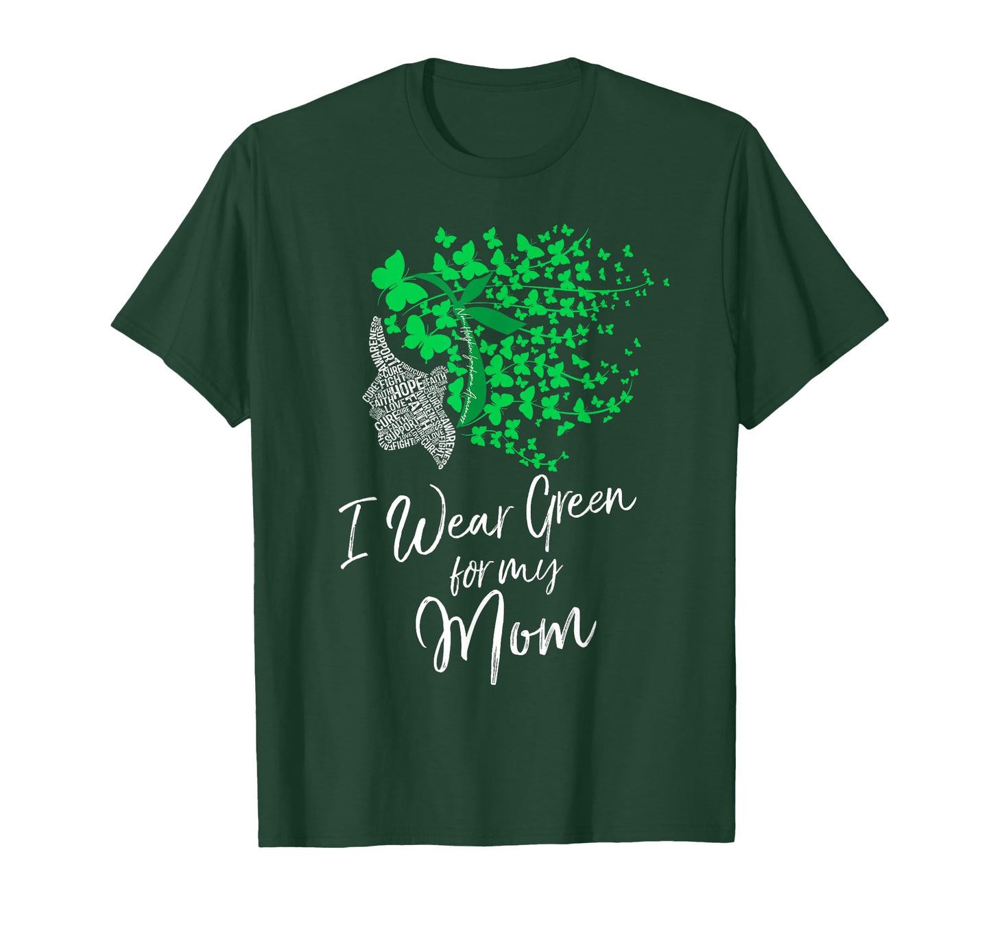 I Wear Green For My Mom Shirt Non-Hodgkin Lymphoma Awareness