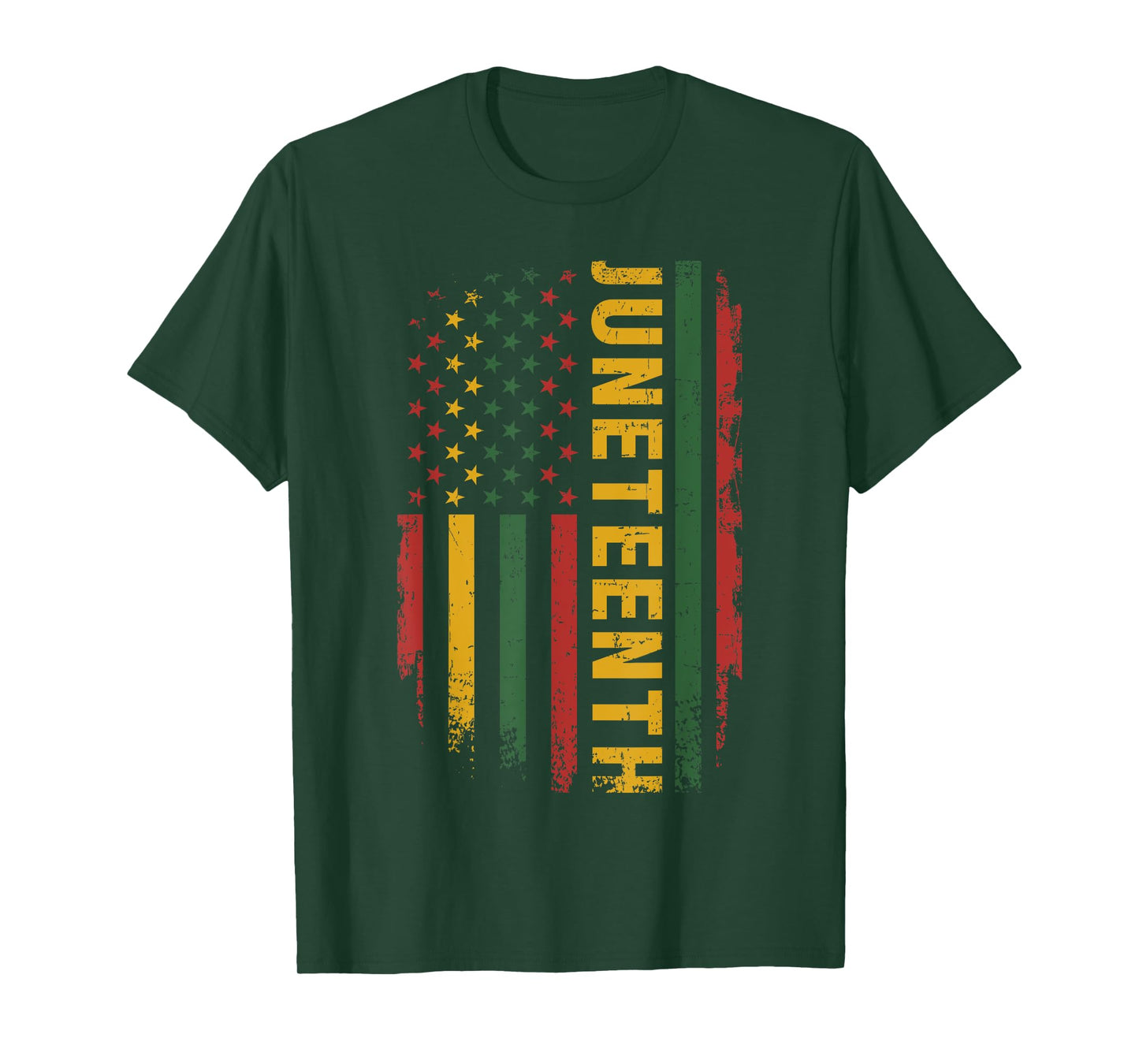 American flag pan african colors for celebrating Juneteenth T-Shirt