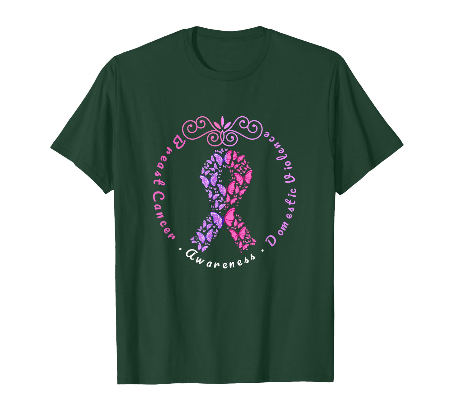 Domestic Violence and Breast Cancer Awareness Month T-Shirt