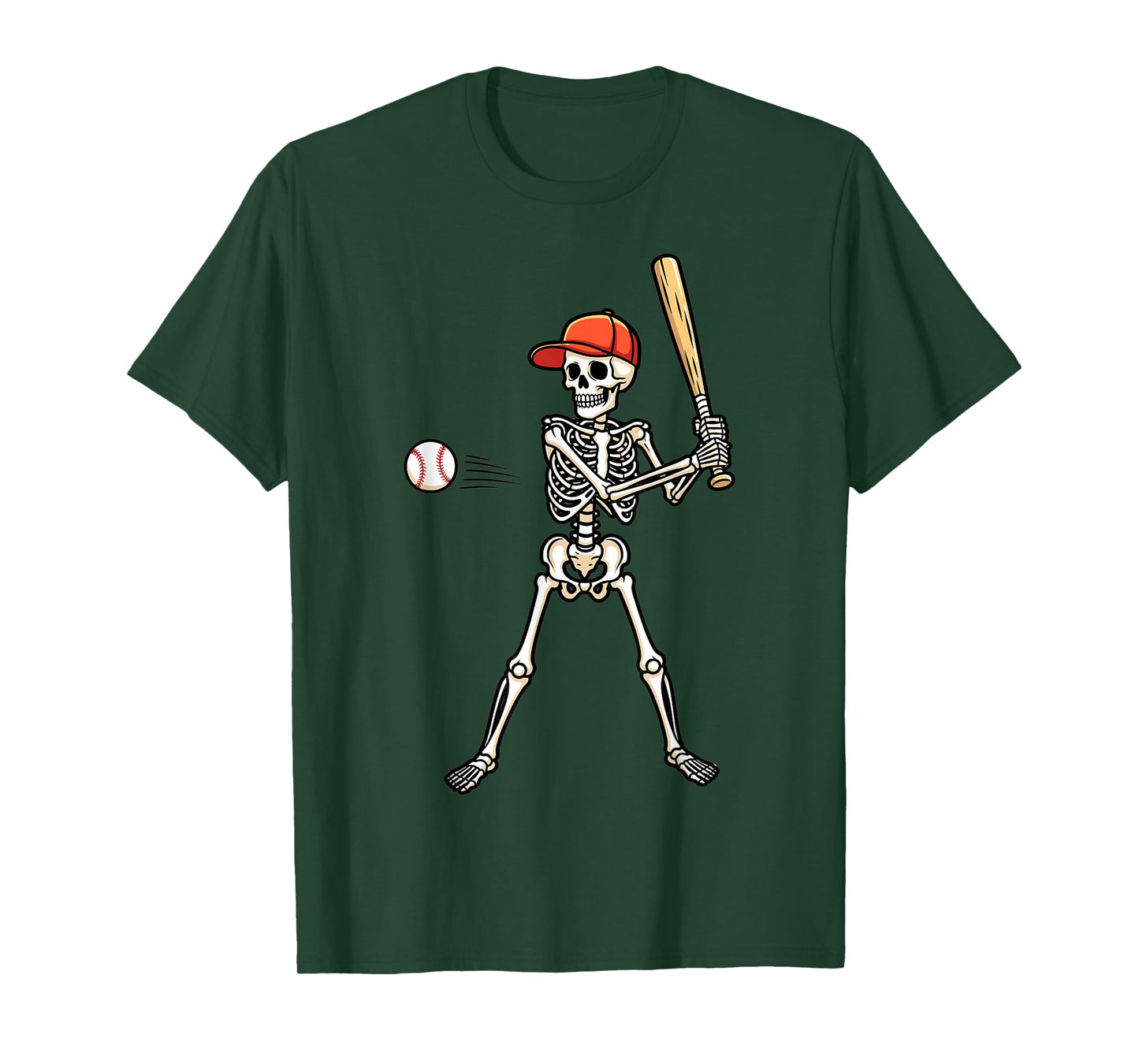 Skeleton Baseball Player Spooky Halloween Sport T-Shirt