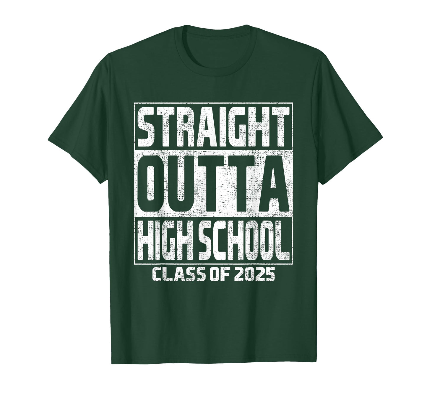 Straight Outta High School Class Of 2025 High Graduation T-Shirt