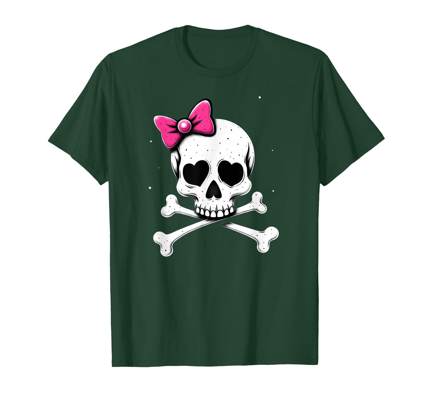 Gothic Skull with Bow Headband Halloween T-Shirt