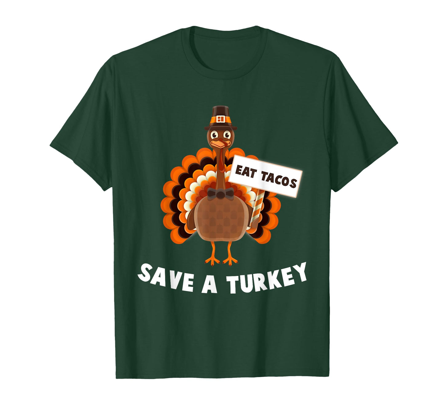 Funny Turkey Eat Tacos Thanksgiving T-Shirt