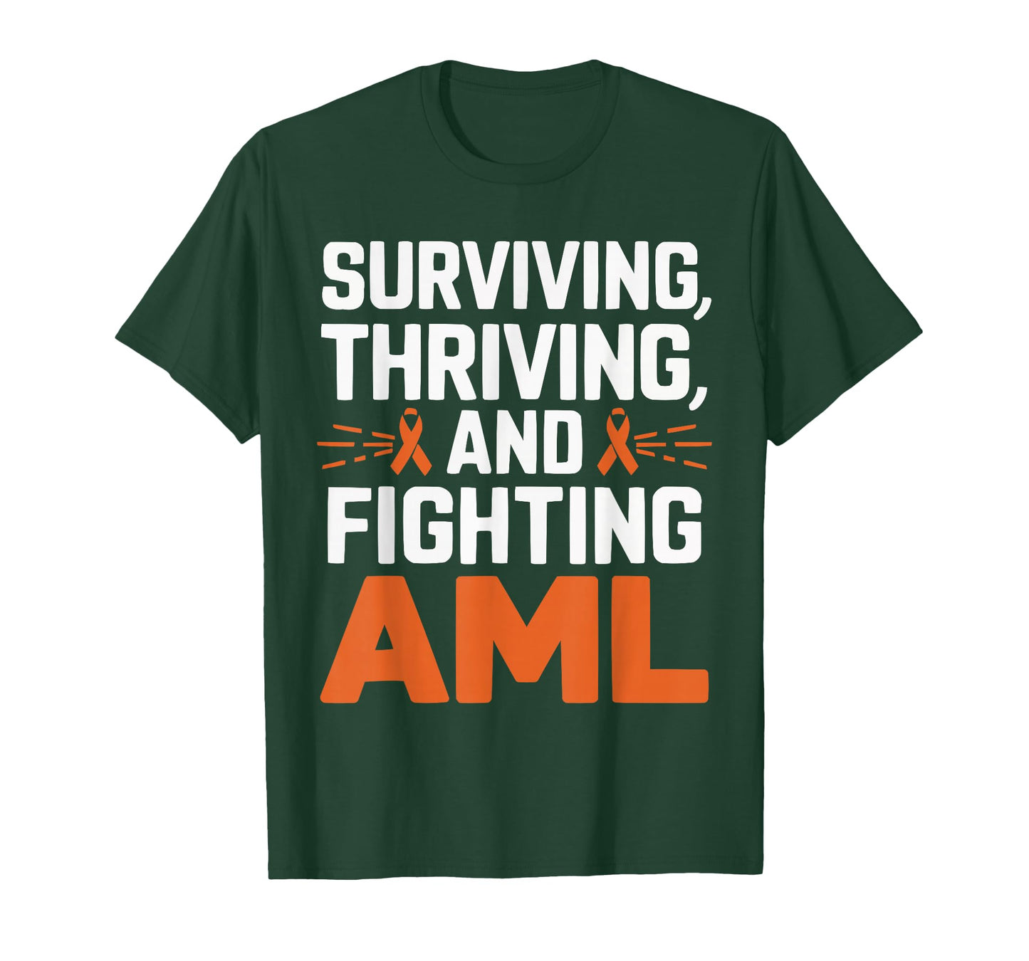 Bone Marrow Orange Ribbon Acute Myeloid Leukemia Awareness T-Shirt