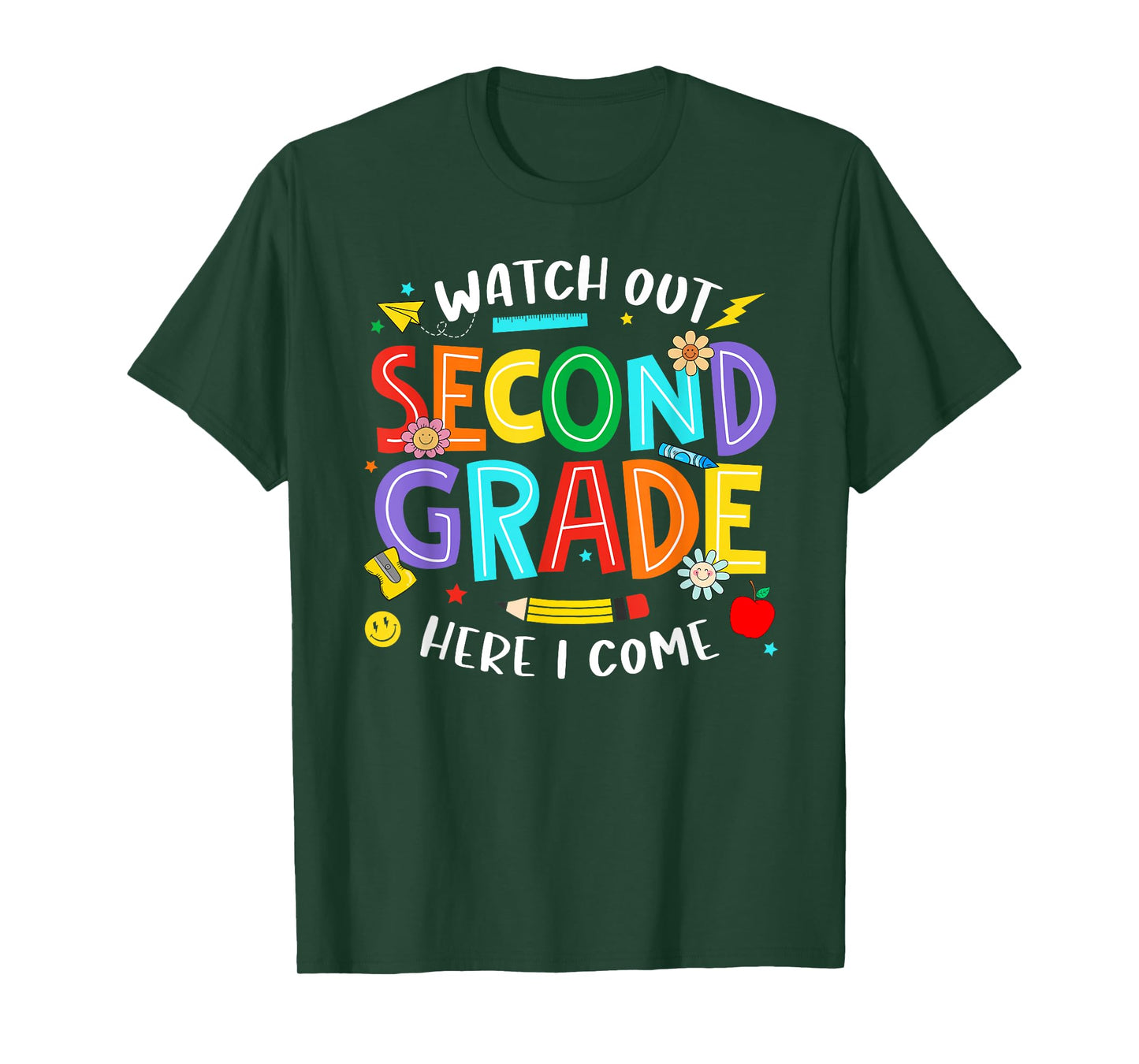 Watch Out Second Grade Here I Come 2nd Grade Back To School T-Shirt