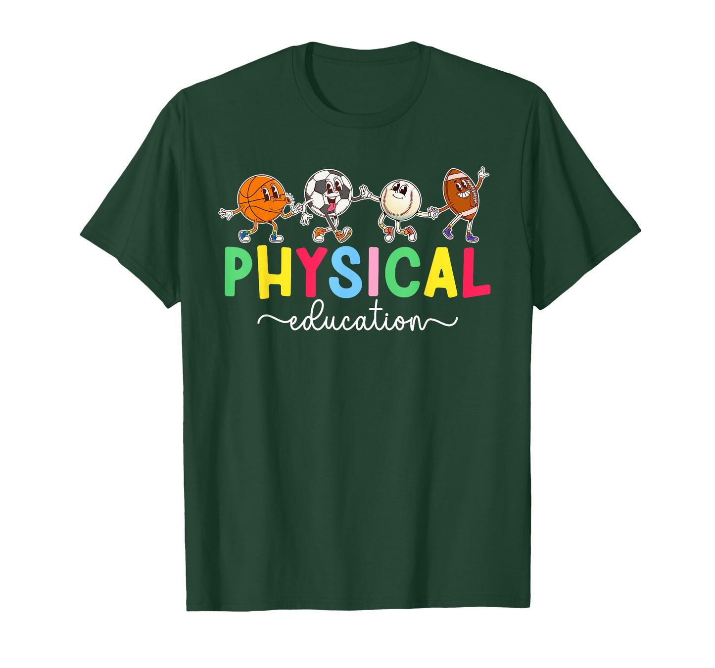Best PE Teacher Physical Education Teaching T-Shirt - Men's Unisex-Adults Black Small Modern Casual Round Neck Short Sleeve T-Shirt