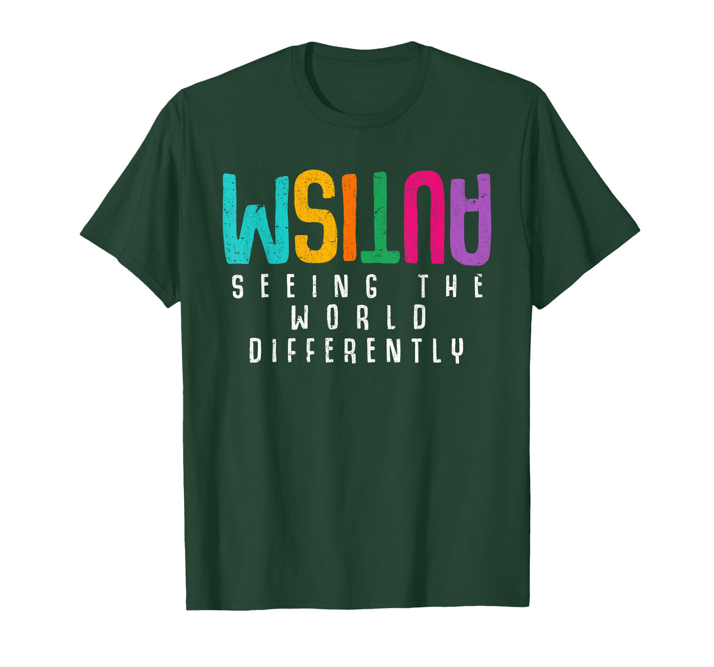 Autism Seeing The World Differently Support Autism Awareness T-Shirt